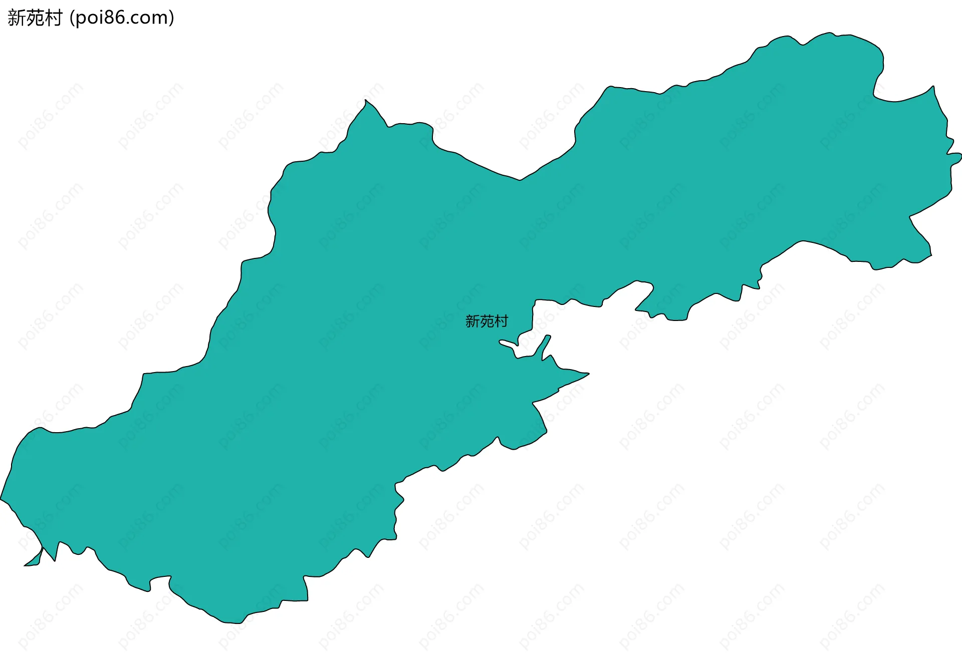 新苑村边界地图