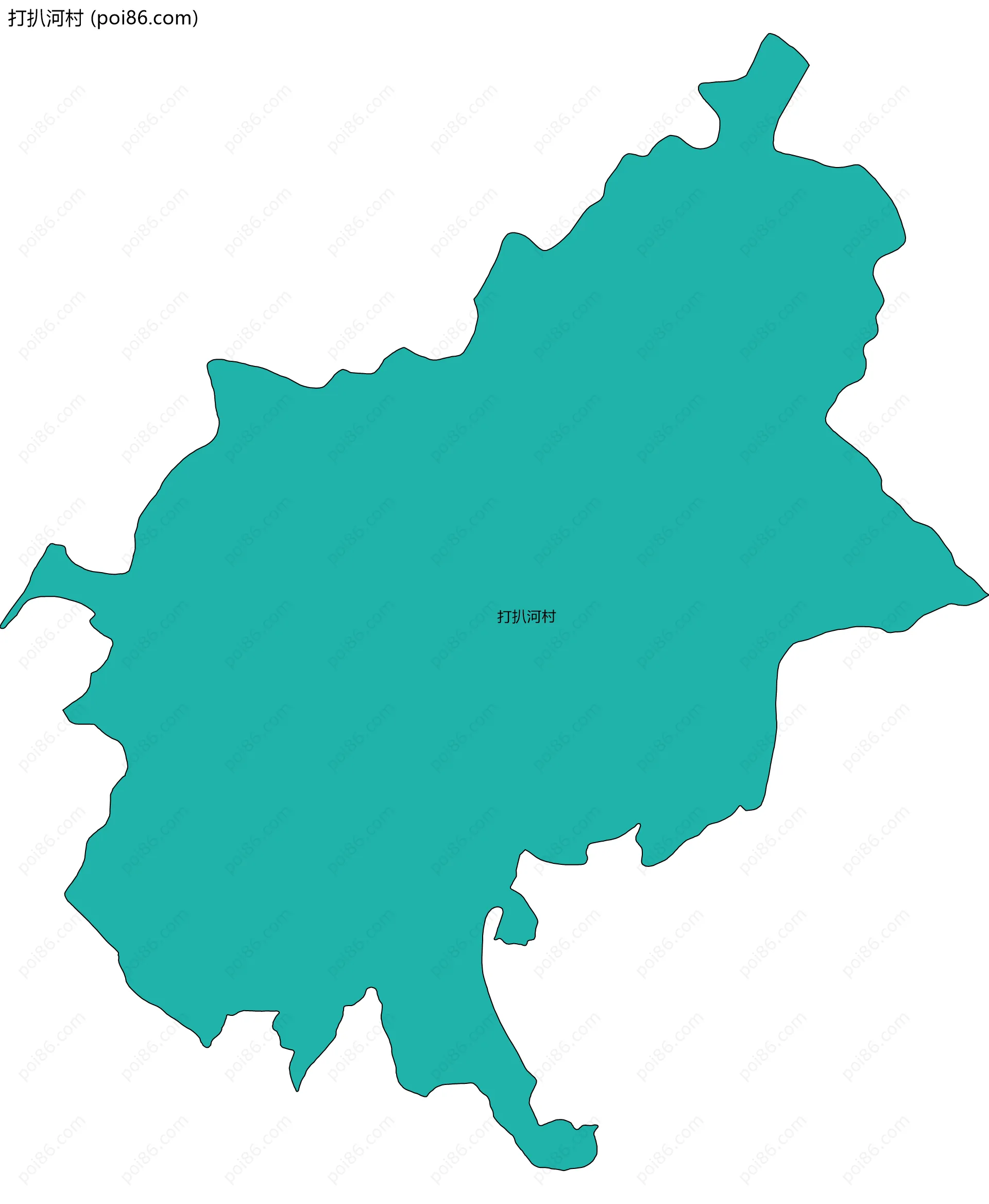 打扒河村边界地图