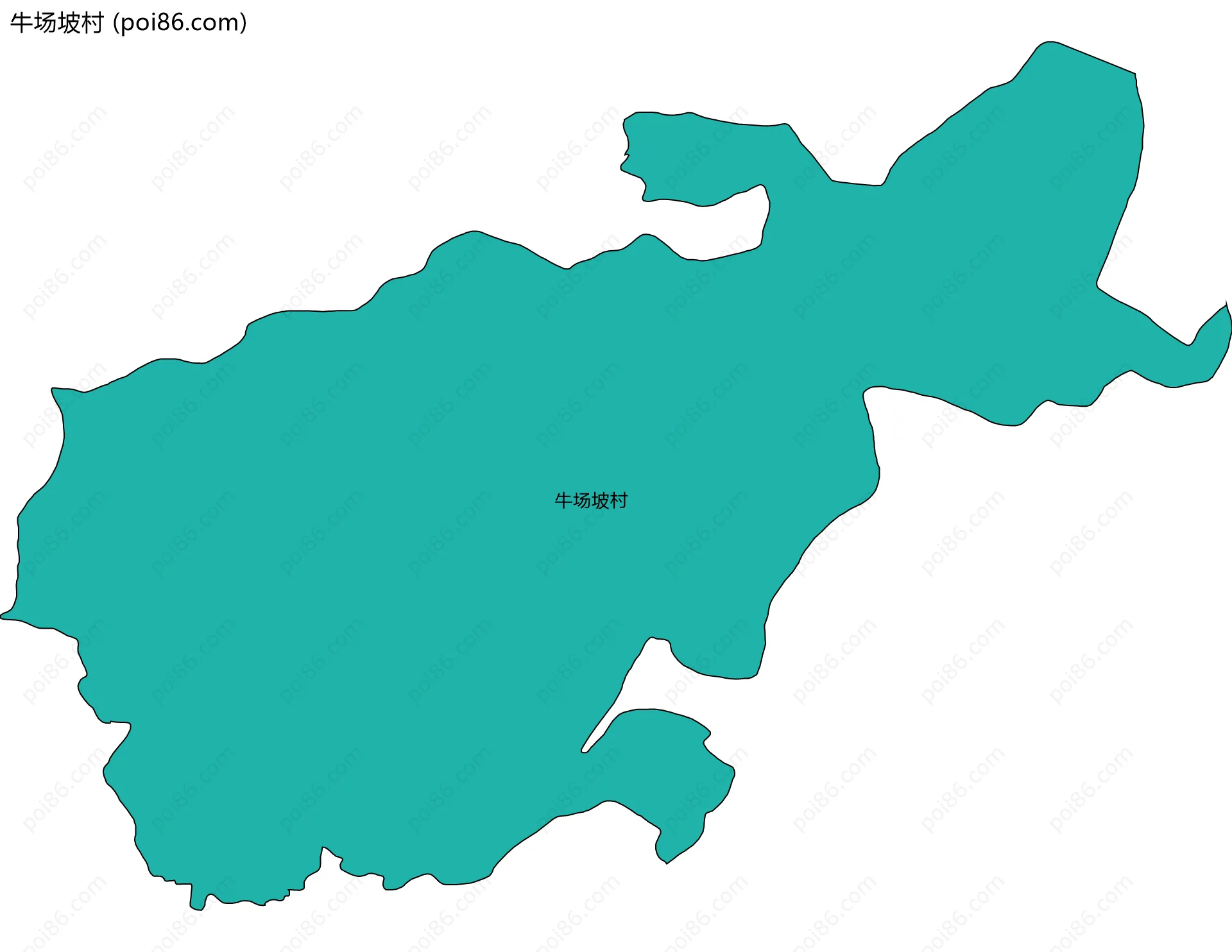 牛场坡村边界地图