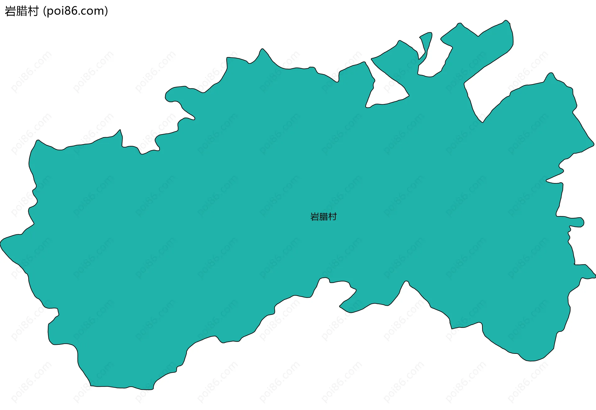 岩腊村边界地图