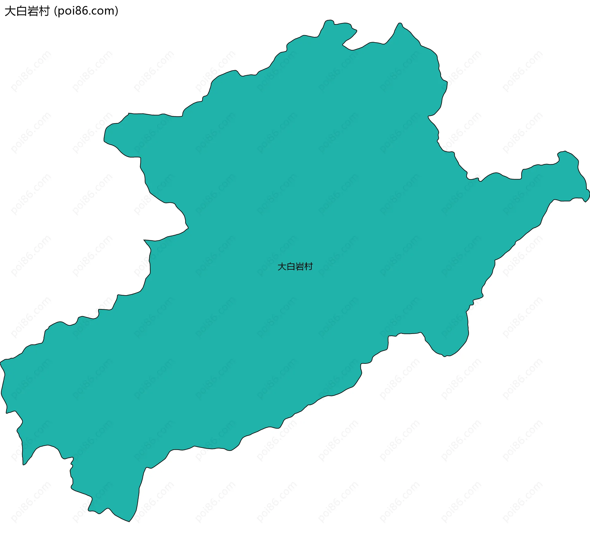 大白岩村边界地图