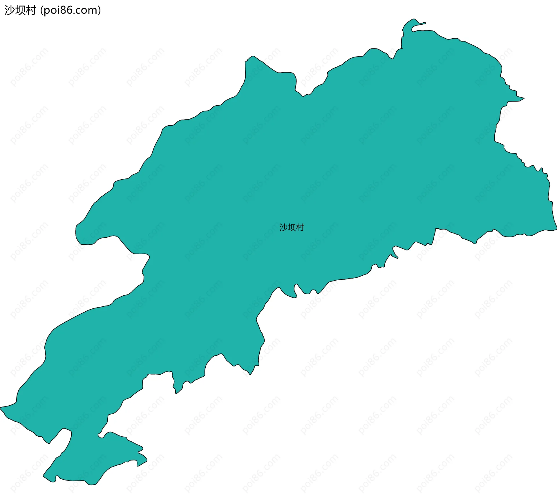 沙坝村边界地图
