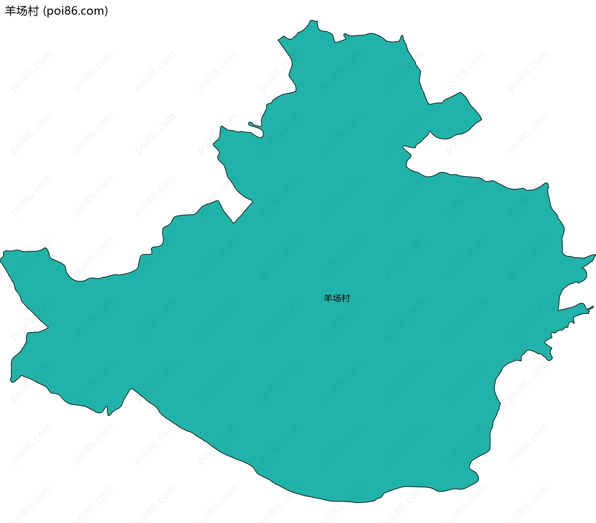 羊场村边界地图