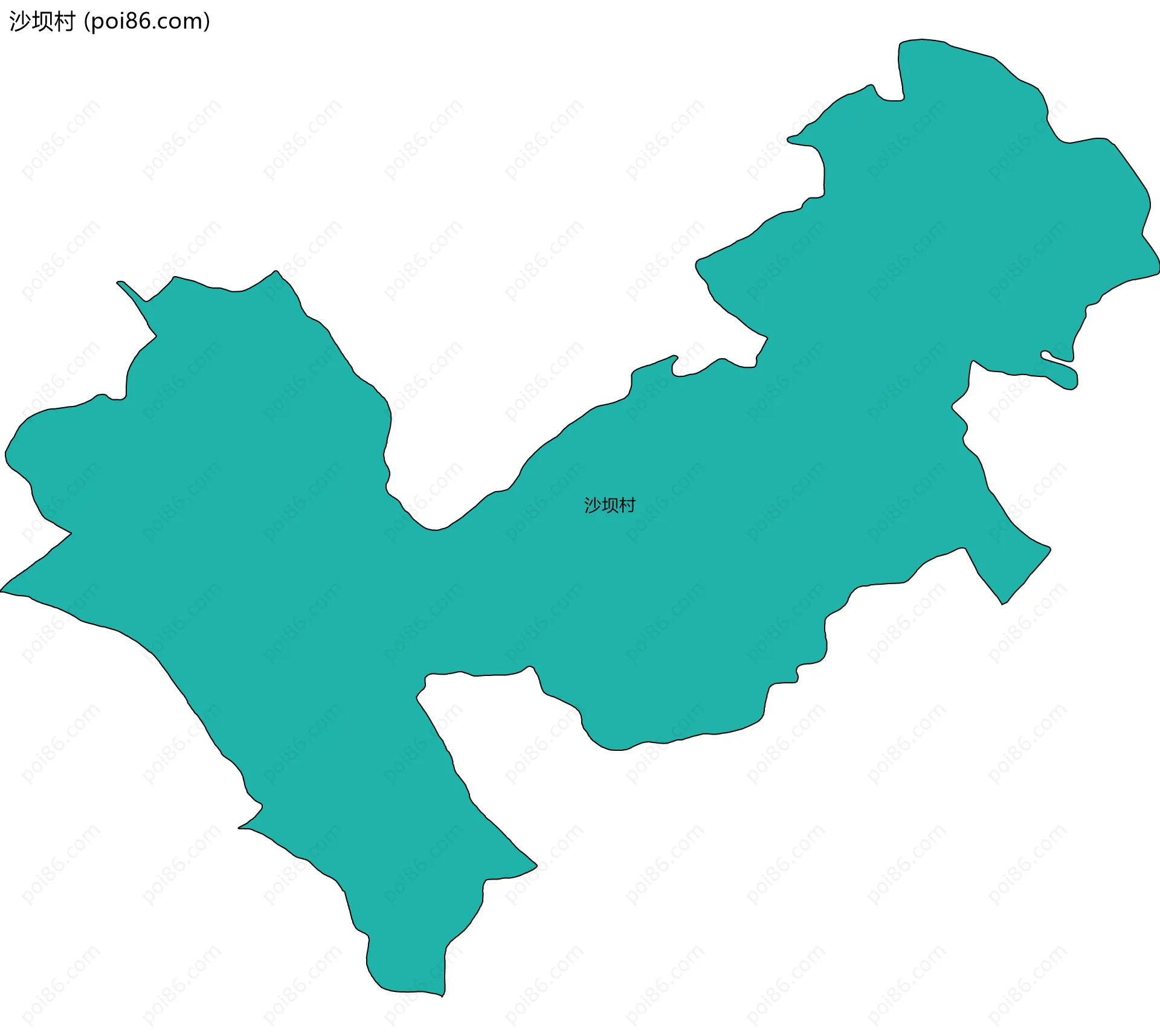 沙坝村边界地图