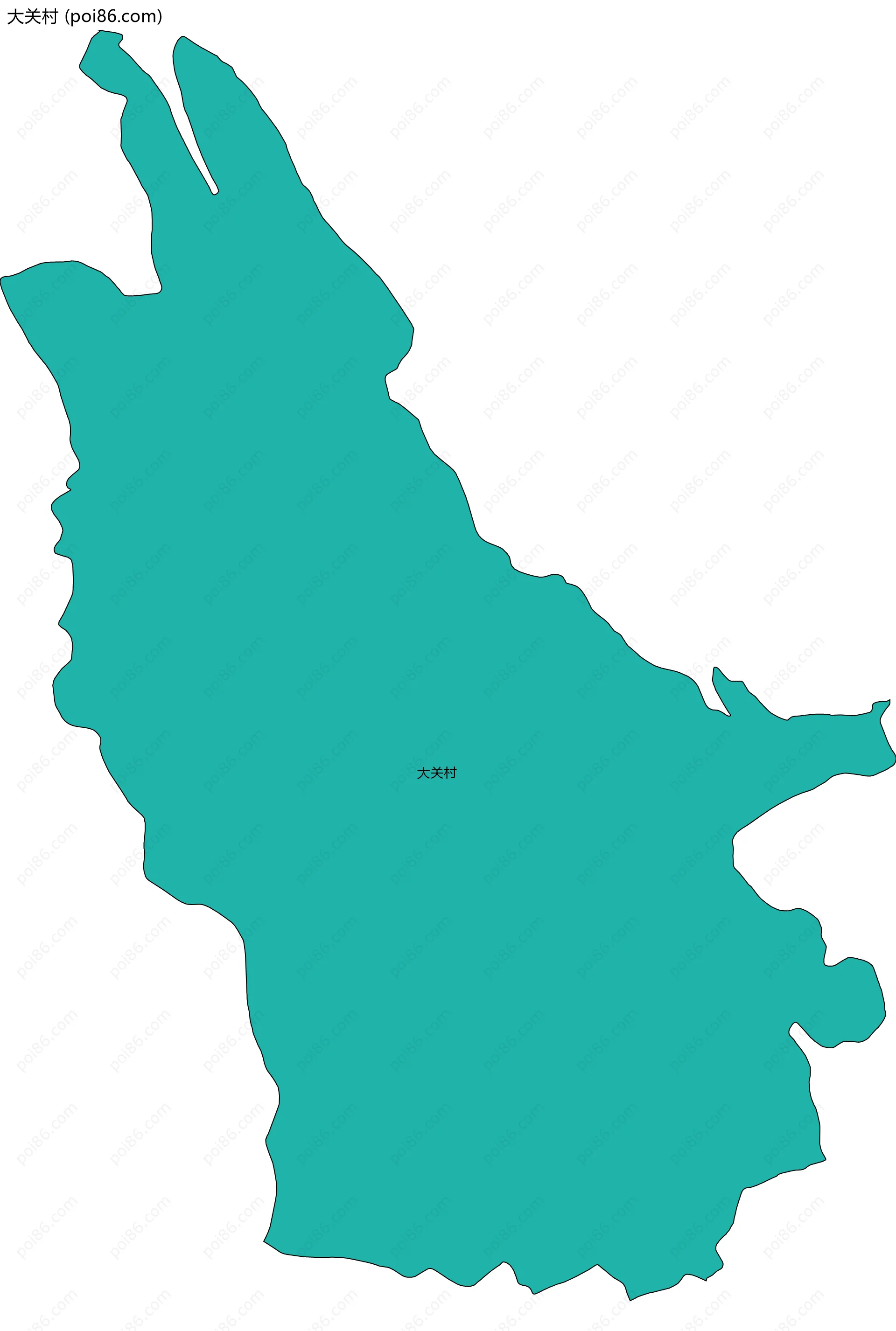 大关村边界地图