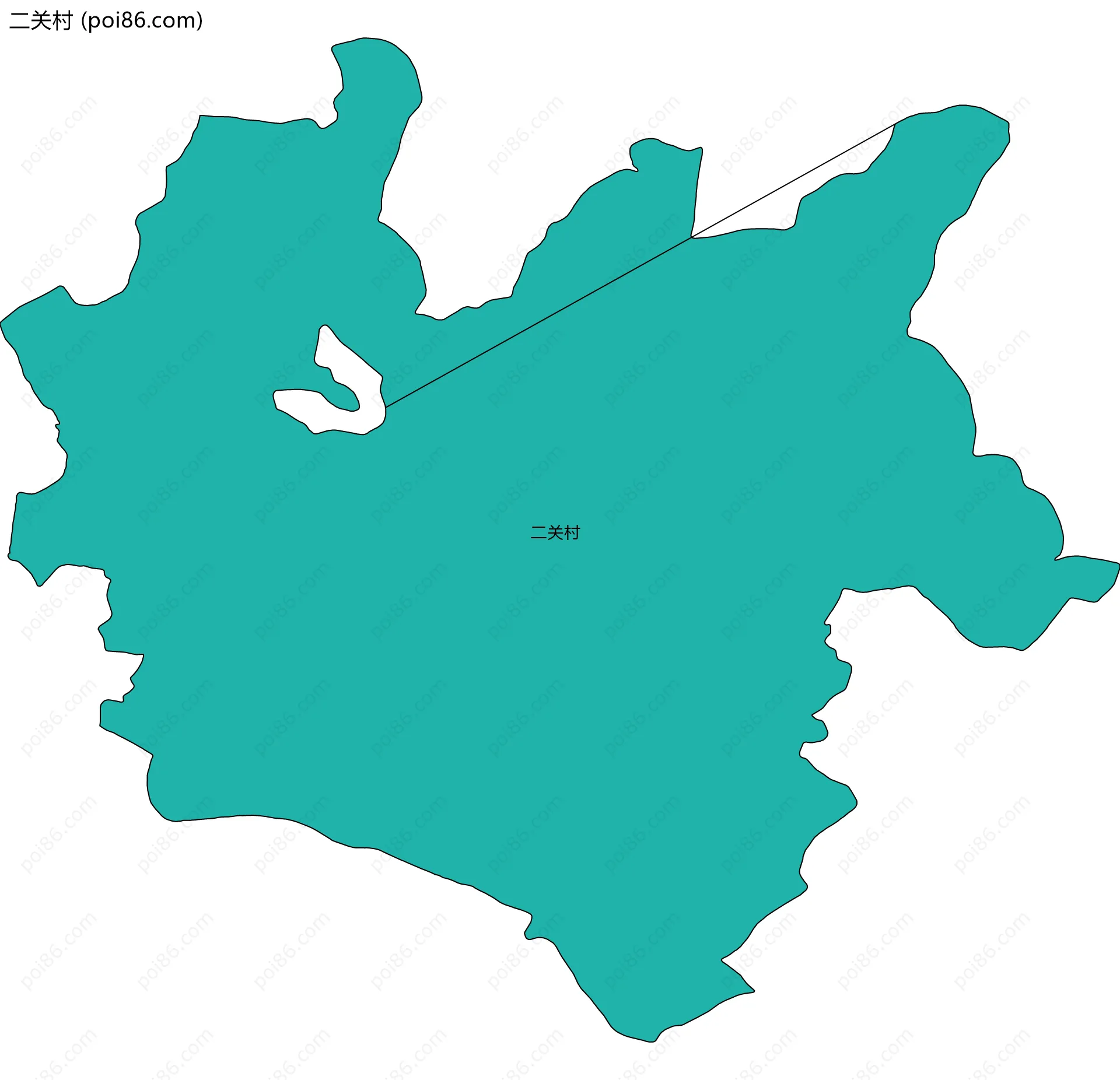 二关村边界地图