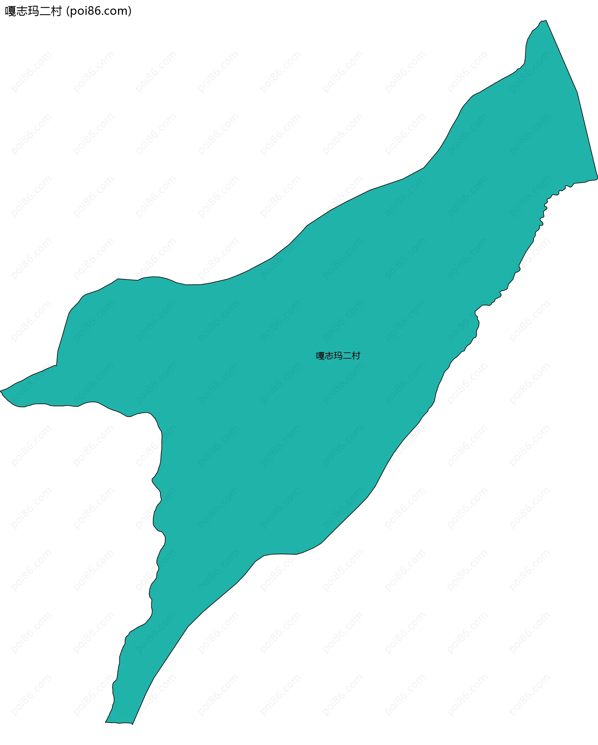 嘎志玛二村边界地图