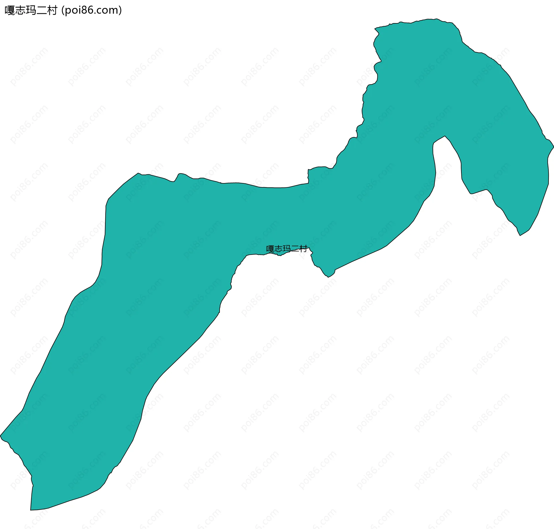 嘎志玛二村边界地图