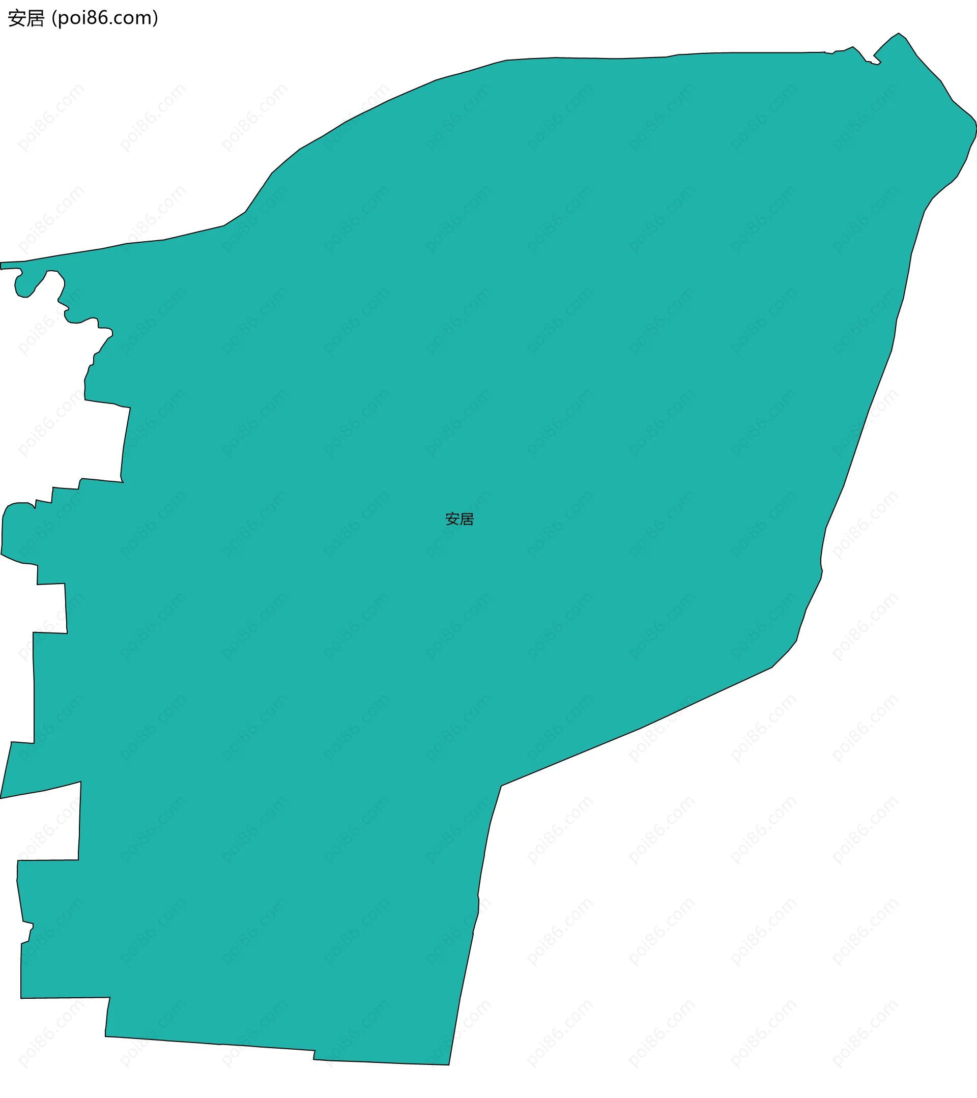 安居边界地图