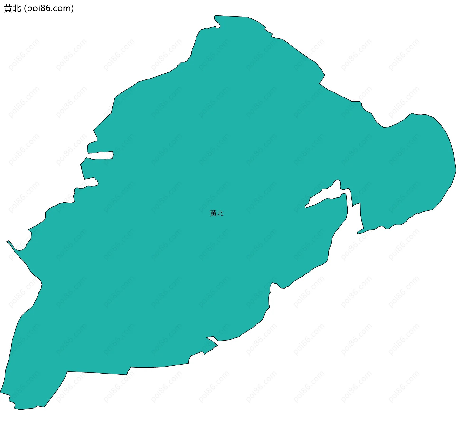 黄北边界地图