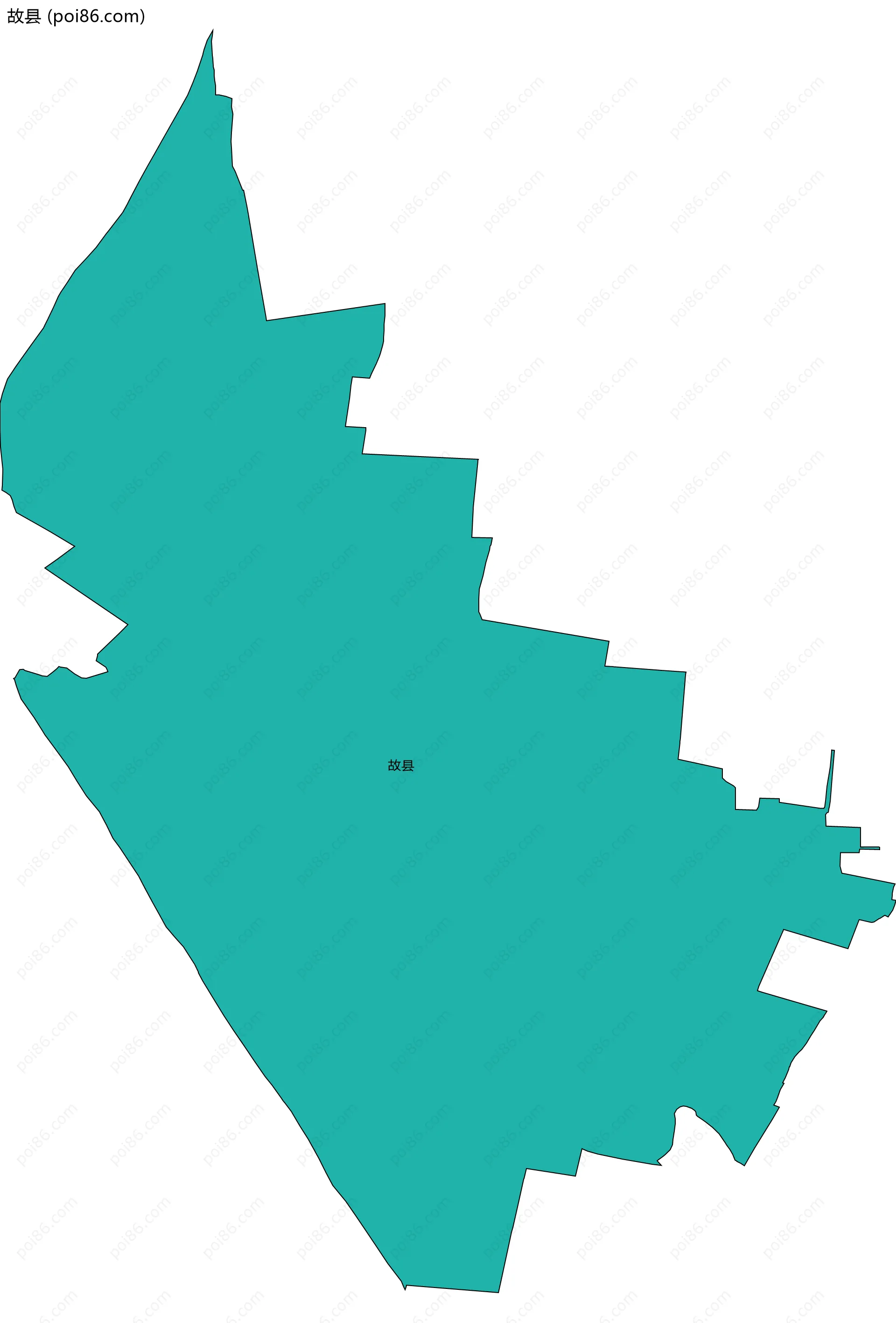 故县边界地图
