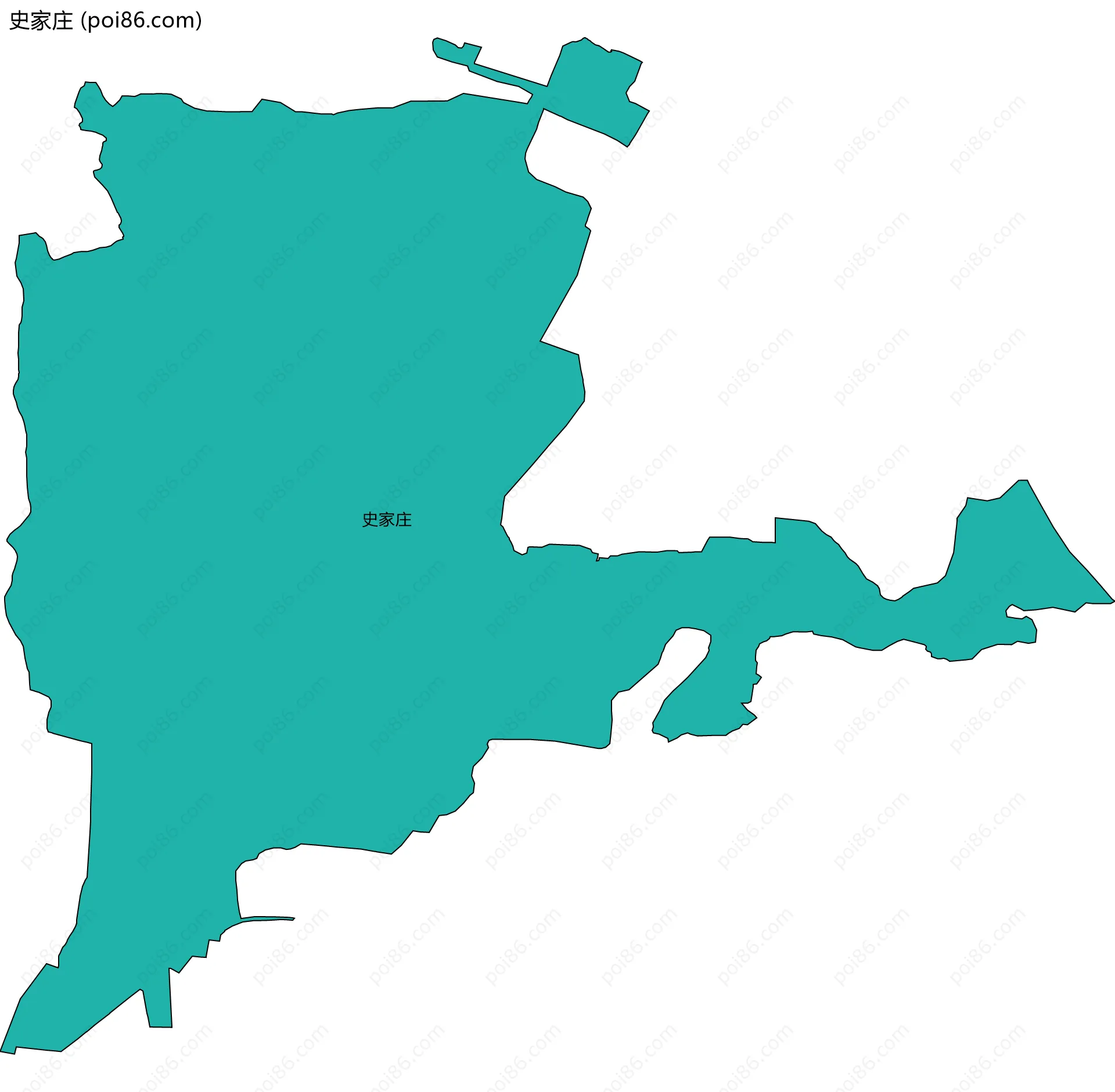 史家庄边界地图
