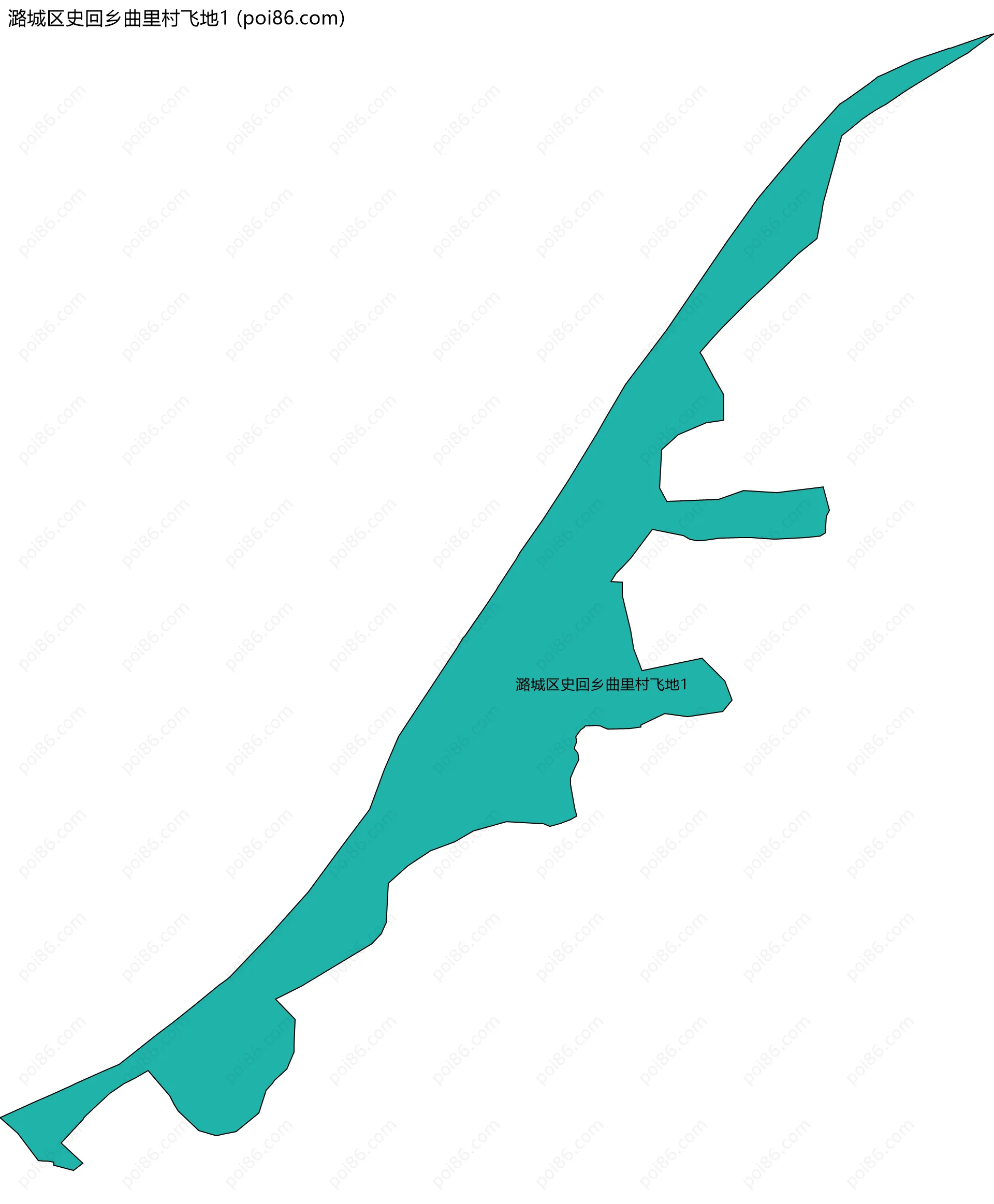 潞城区史回乡曲里村飞地1边界地图