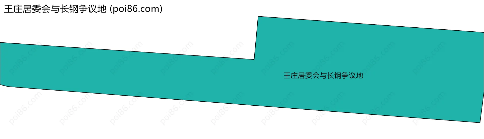 王庄居委会与长钢争议地边界地图