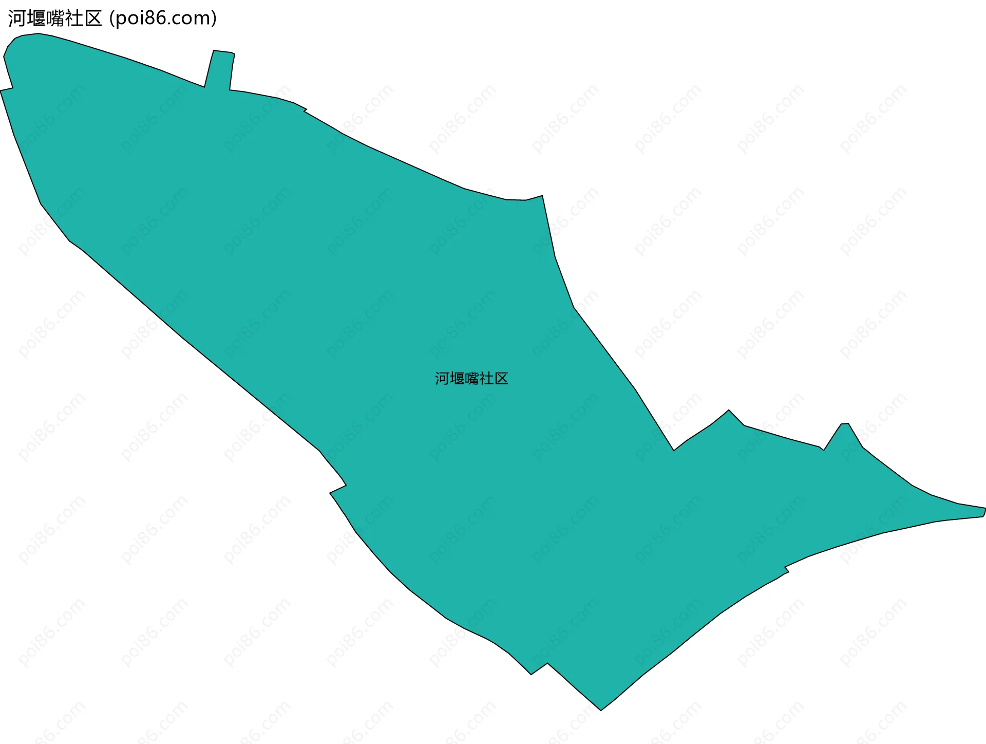 河堰嘴社区边界地图