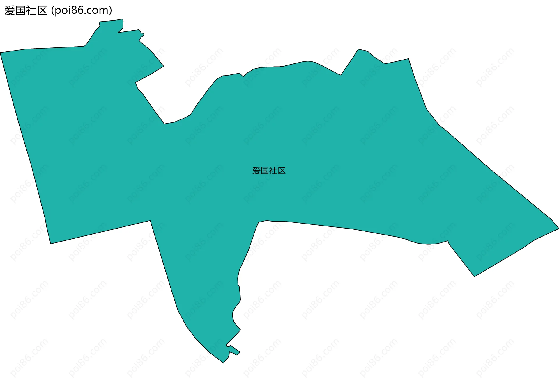 爱国社区边界地图