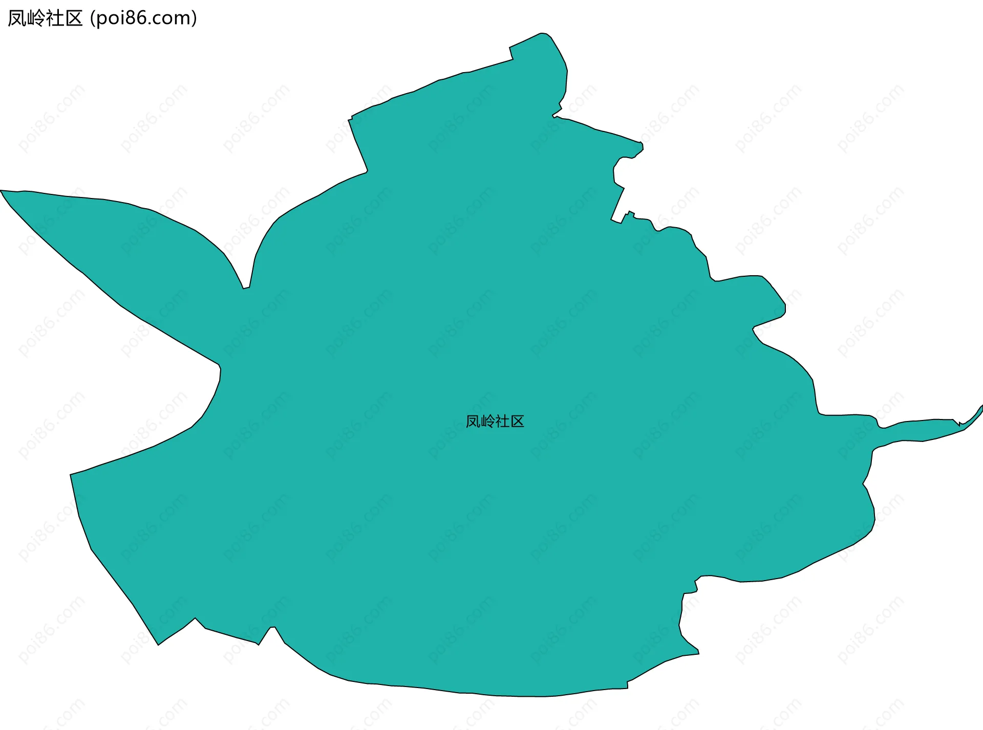 凤岭社区边界地图