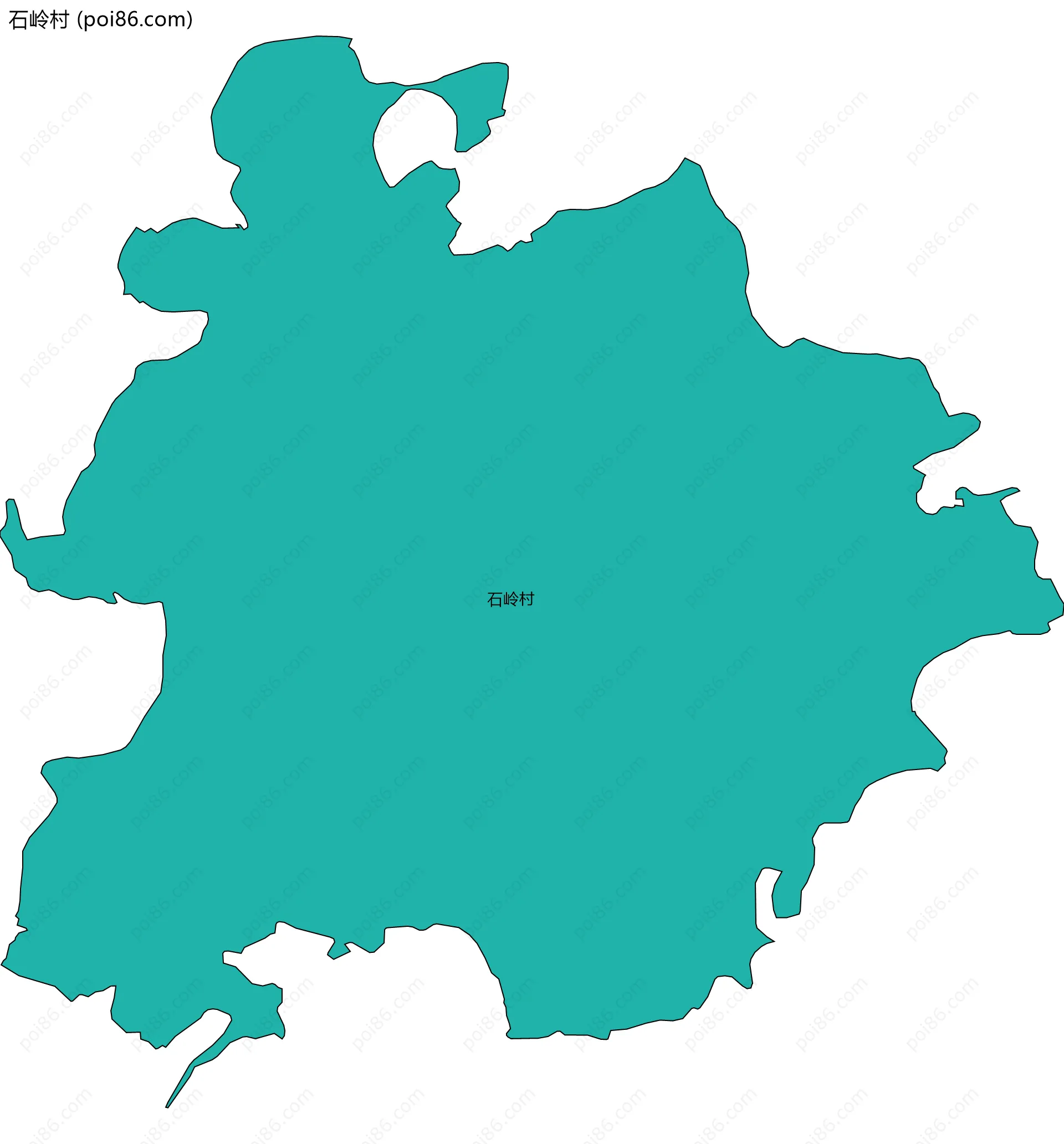 石岭村边界地图