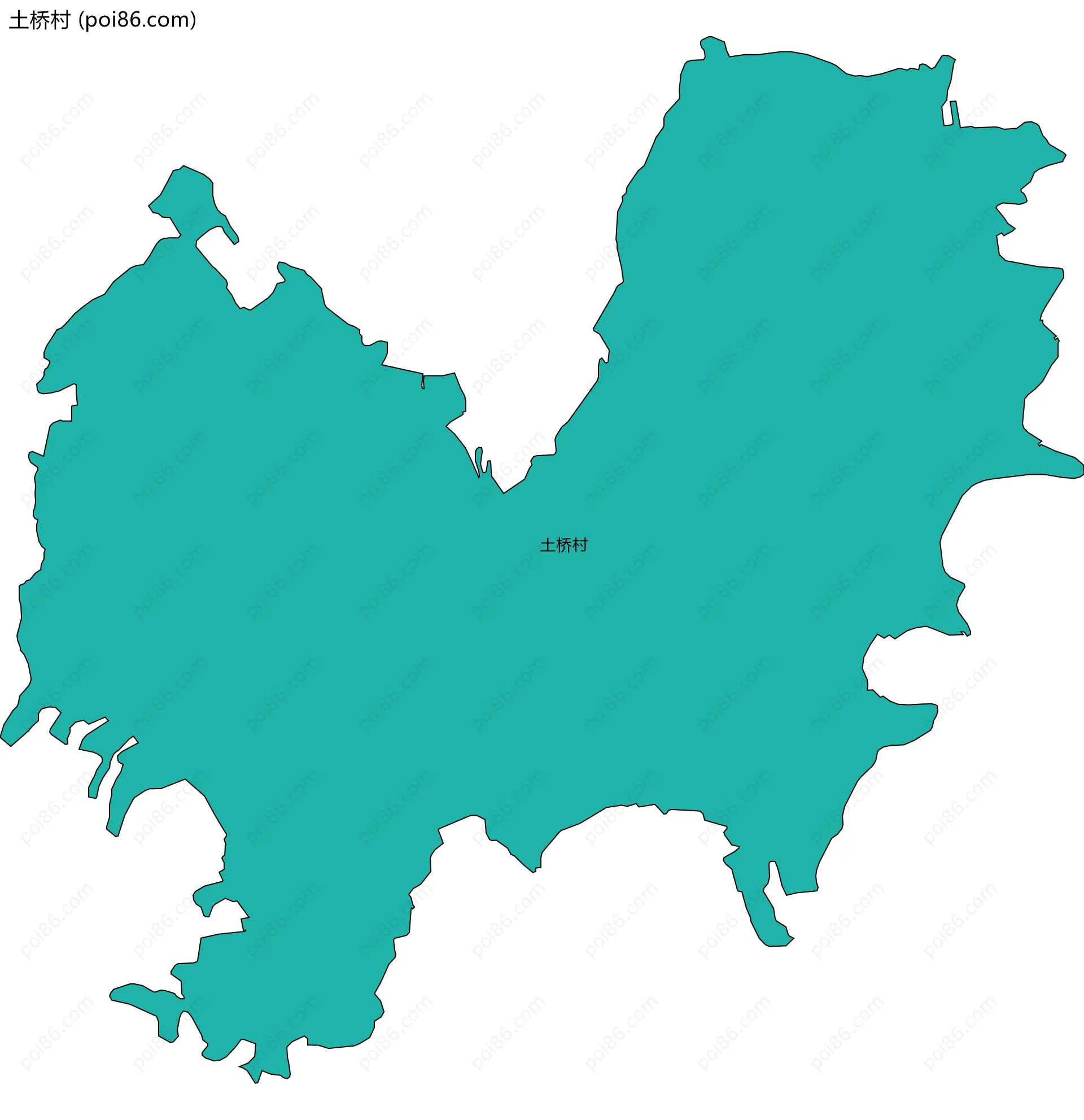 土桥村边界地图