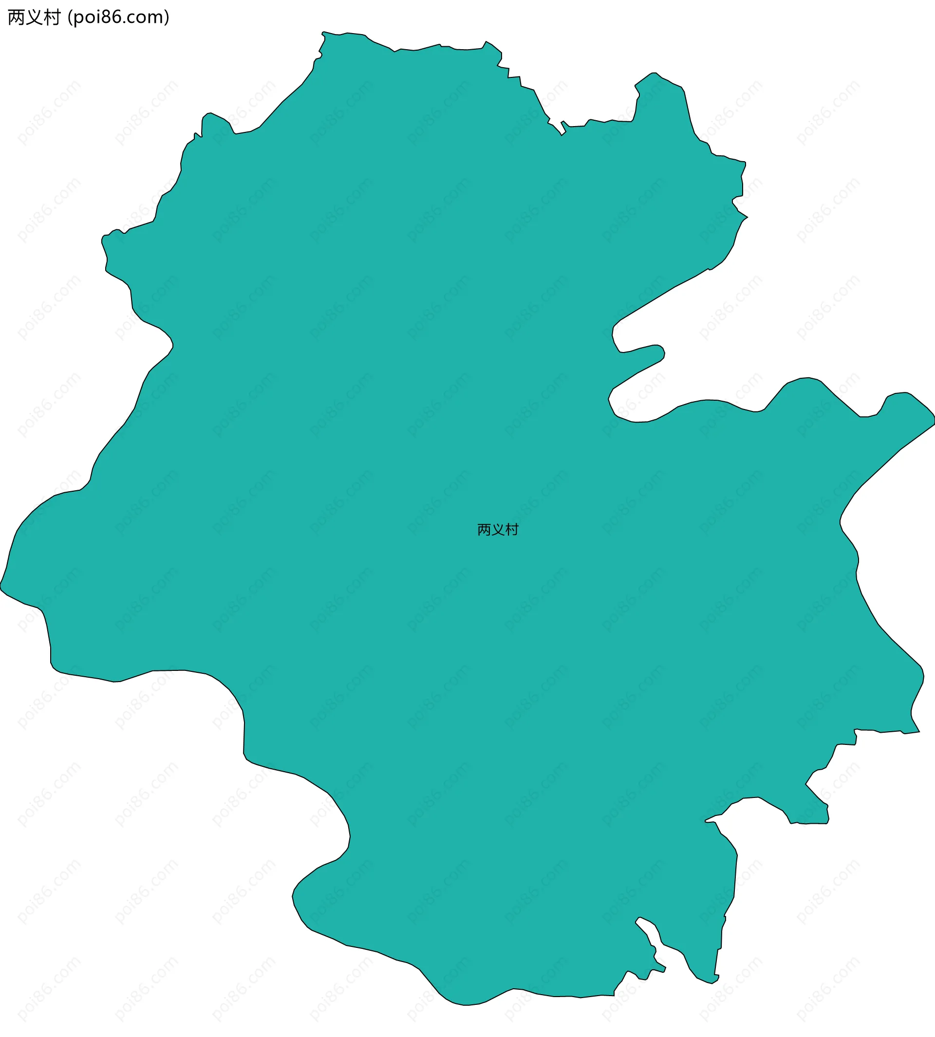 两义村边界地图