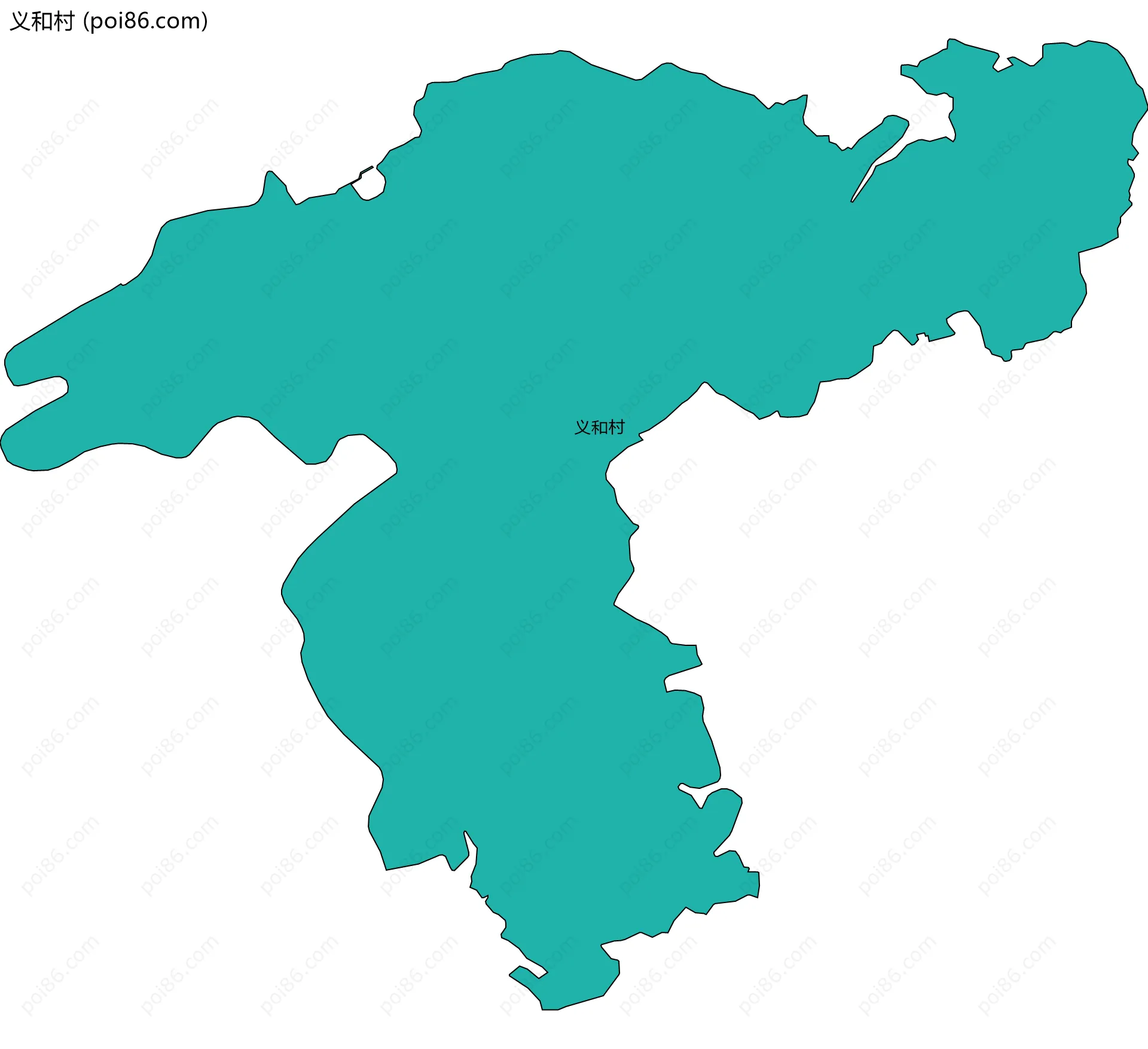 义和村边界地图