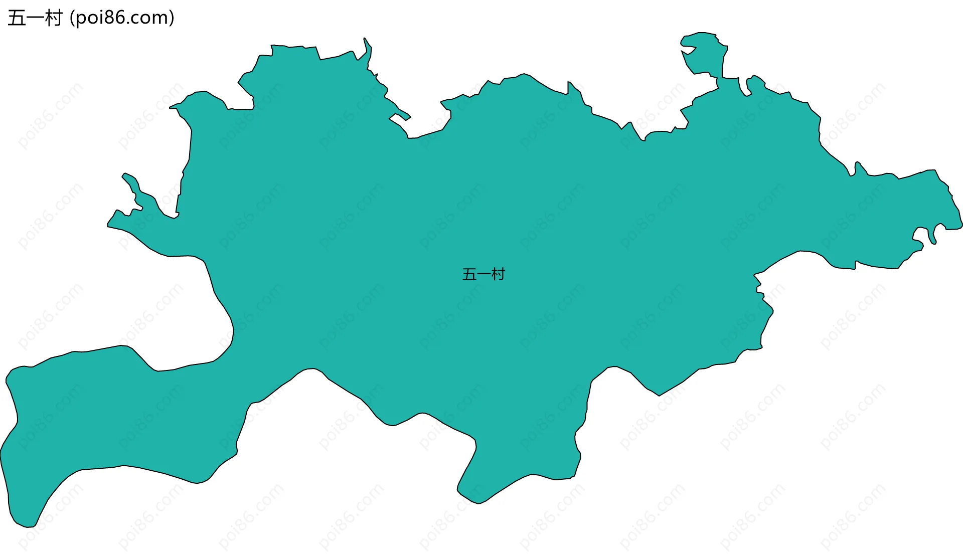 五一村边界地图