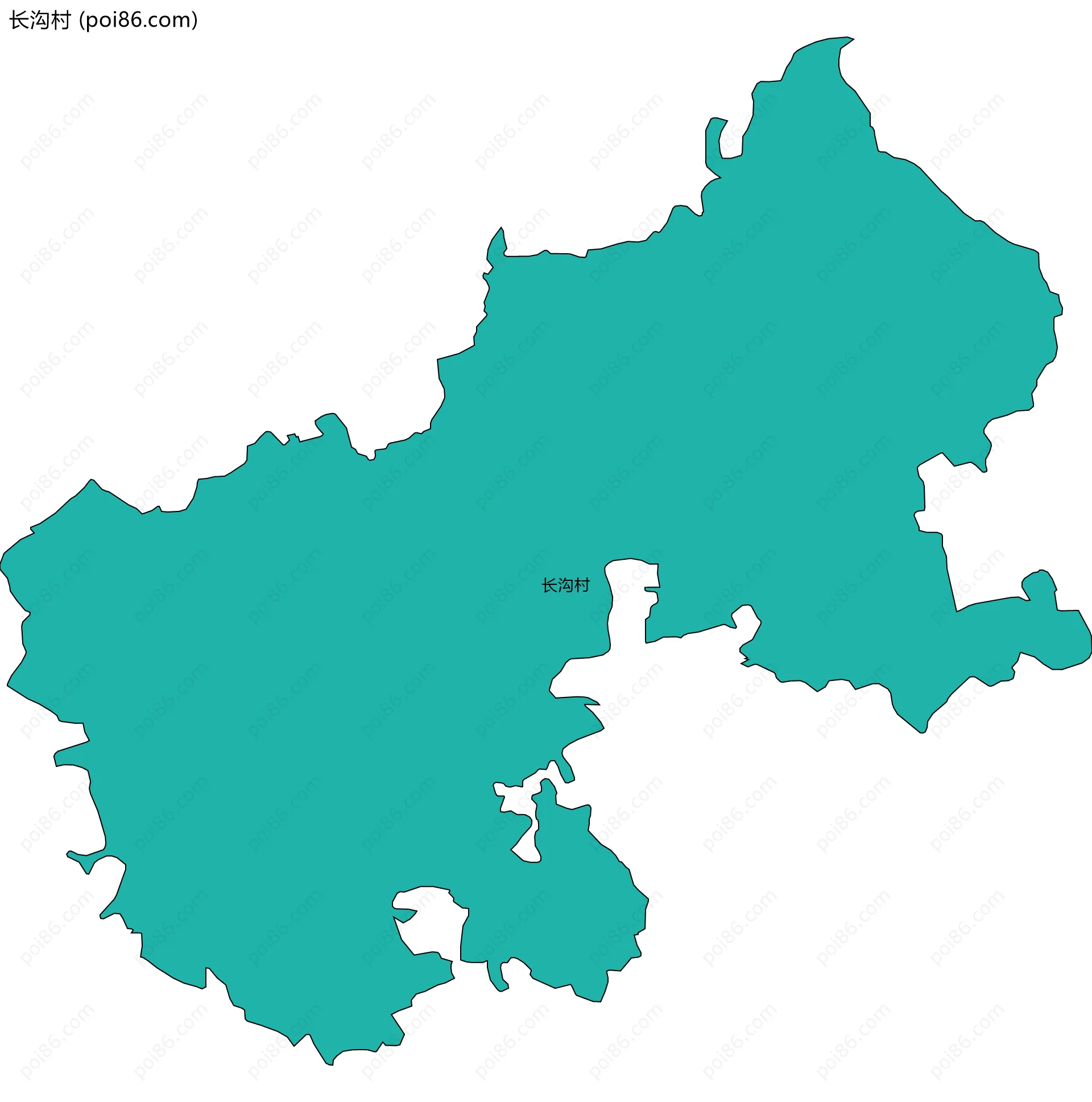 长沟村边界地图