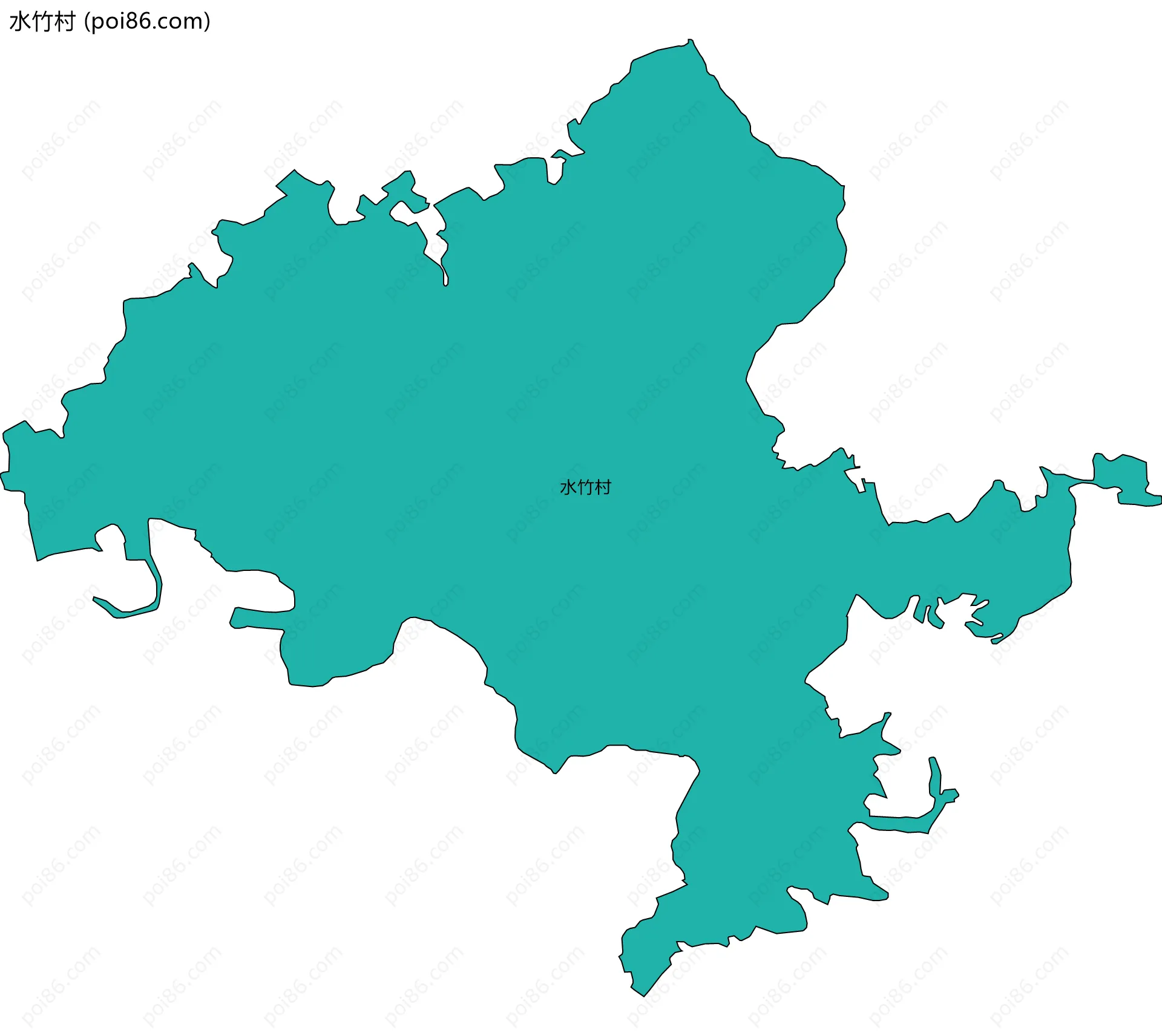 水竹村边界地图