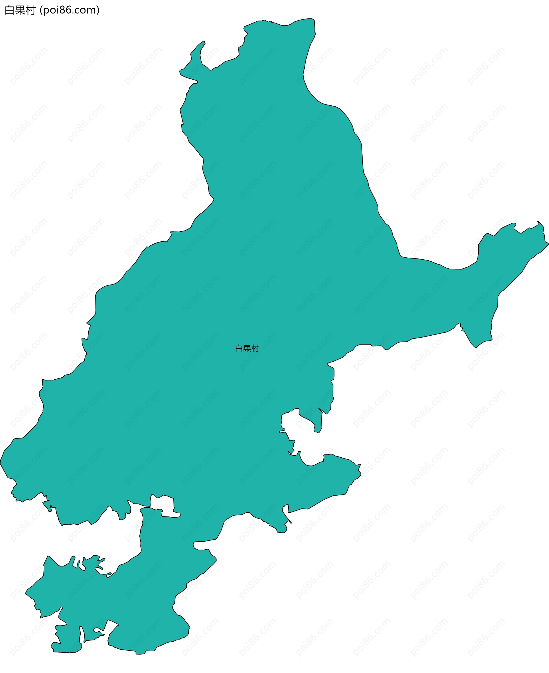 白果村边界地图