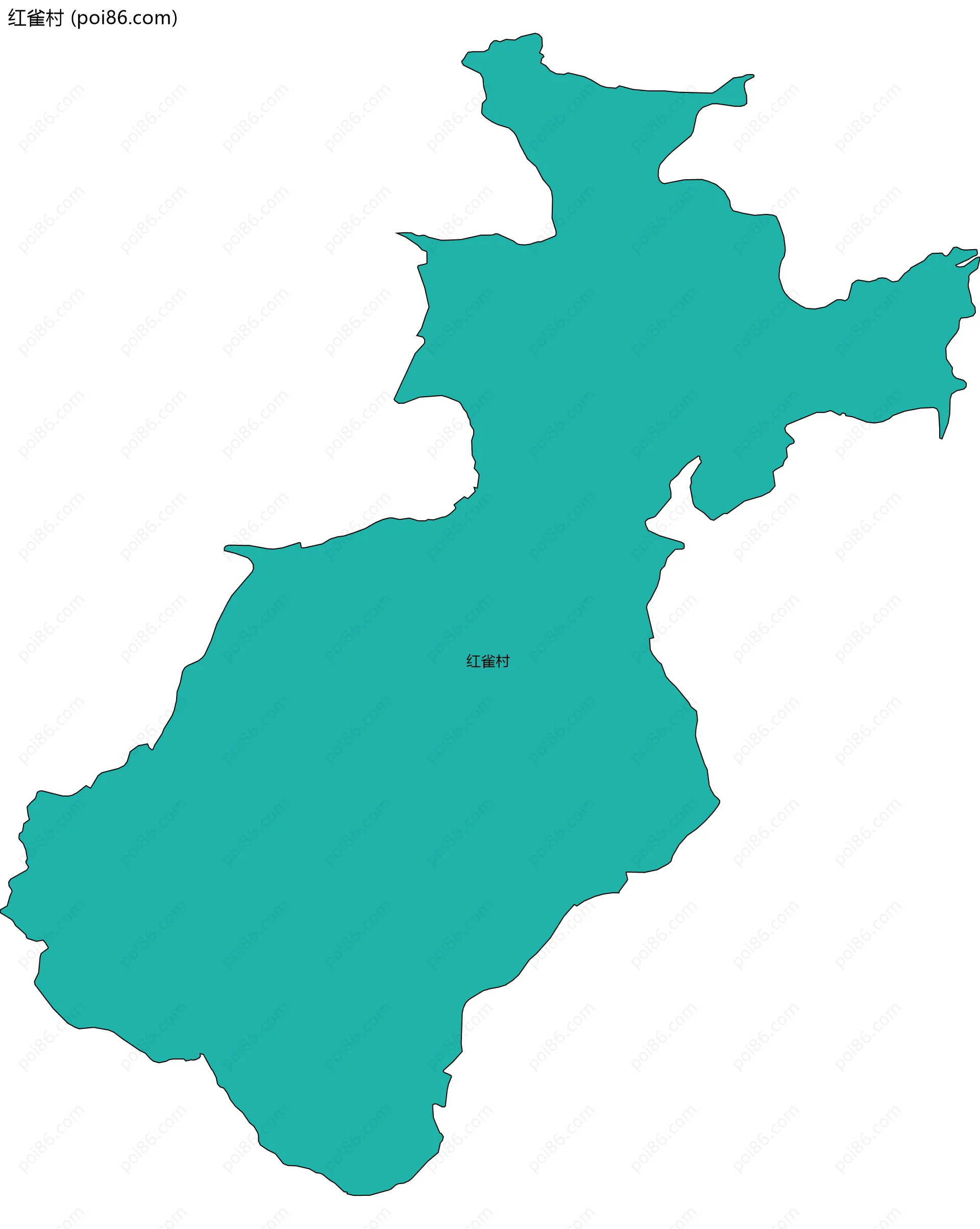 红雀村边界地图