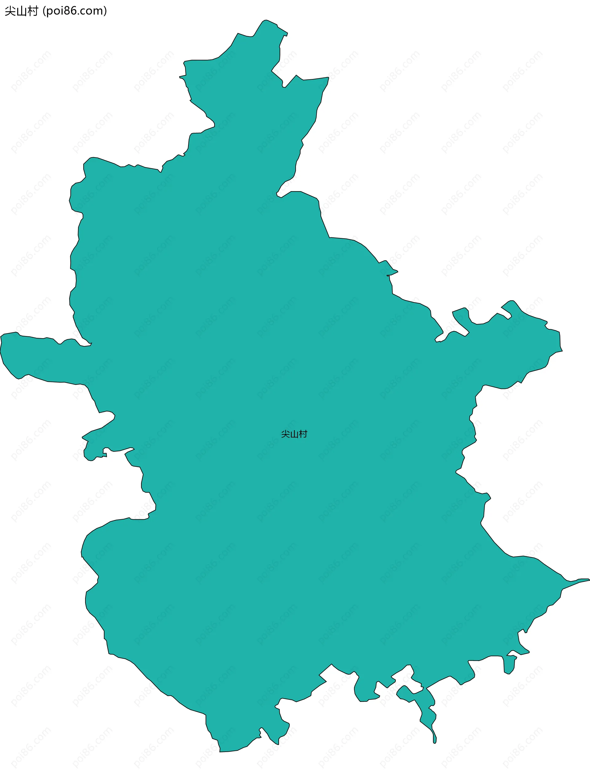 尖山村边界地图