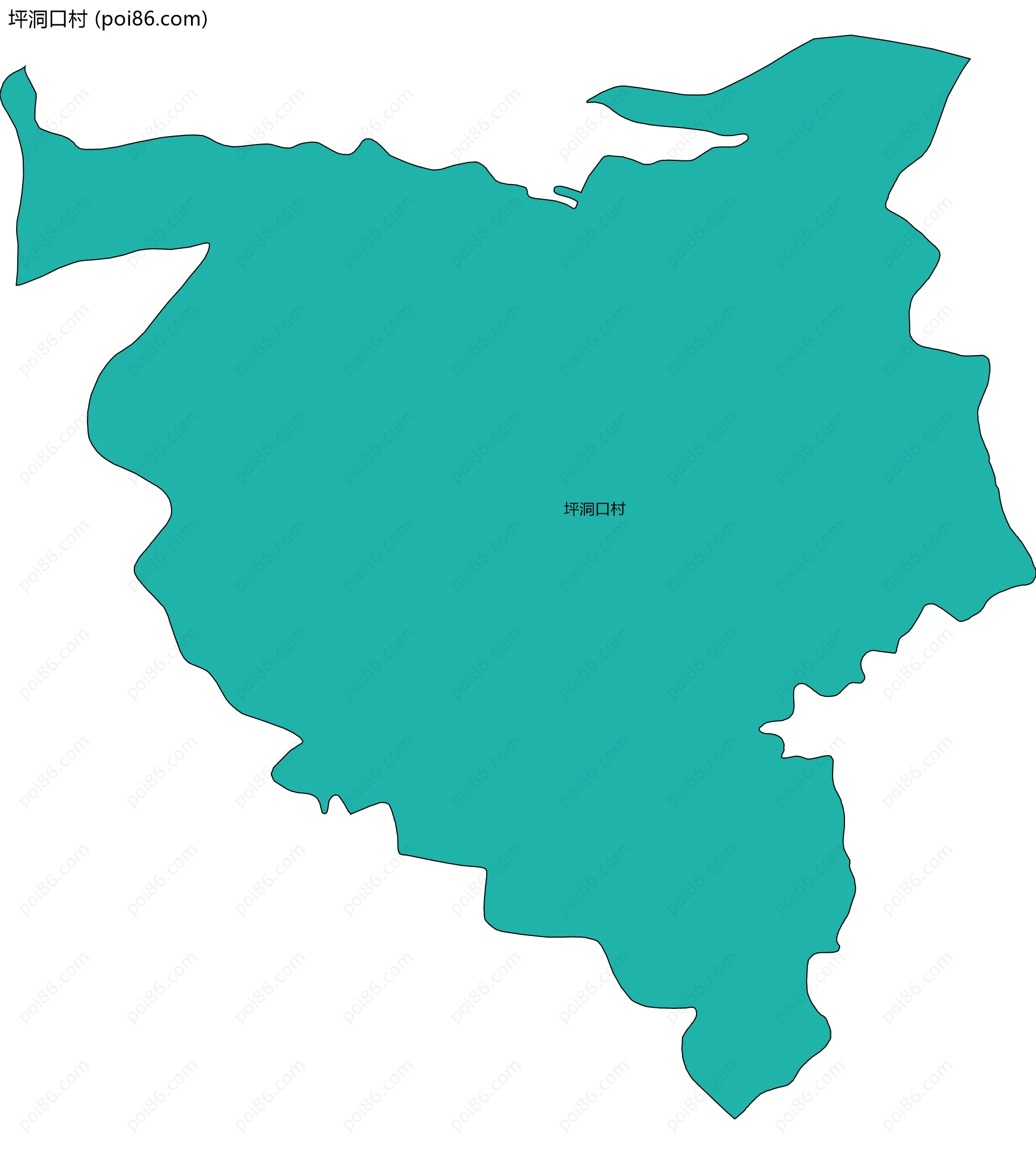 坪洞口村边界地图
