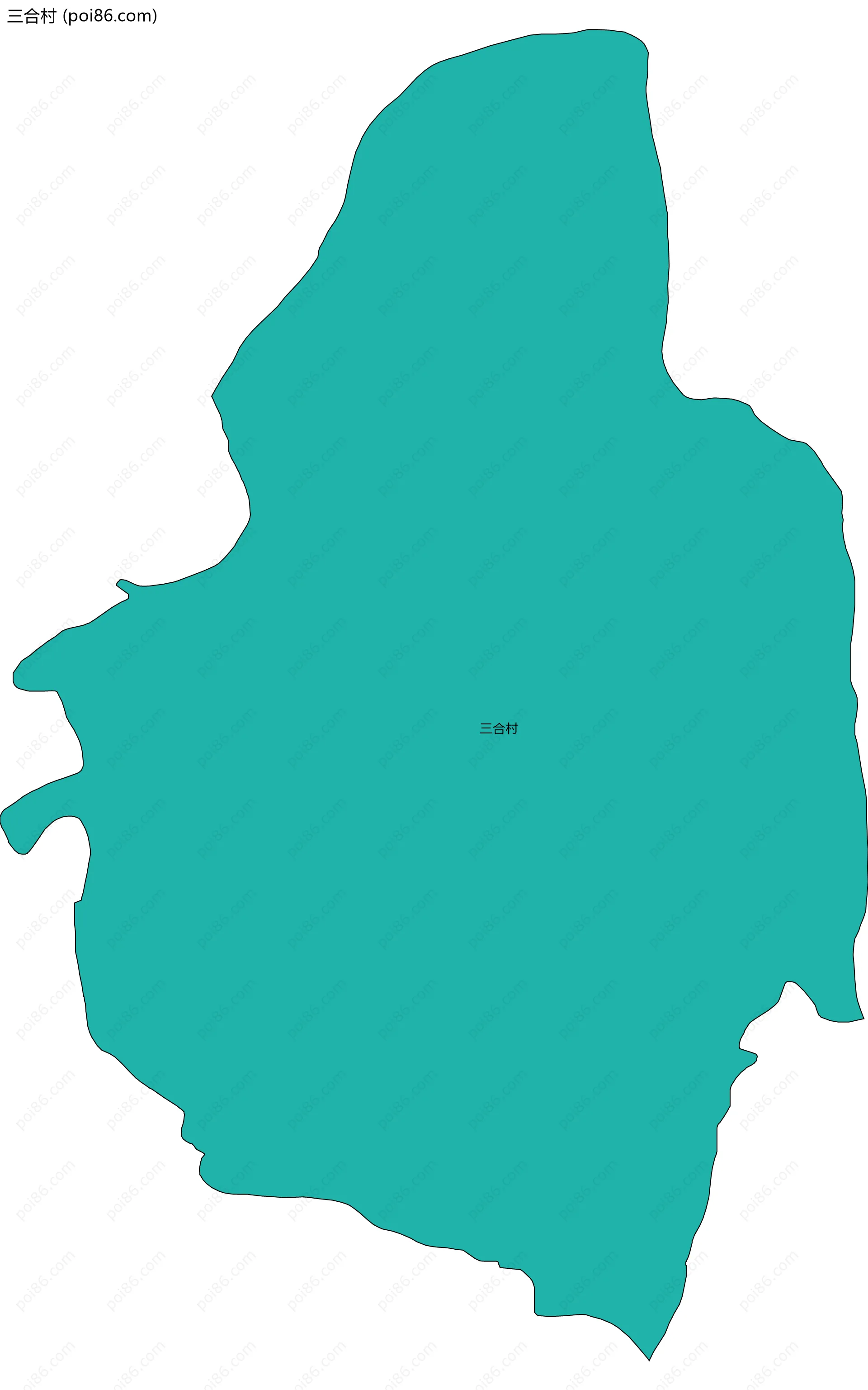 三合村边界地图
