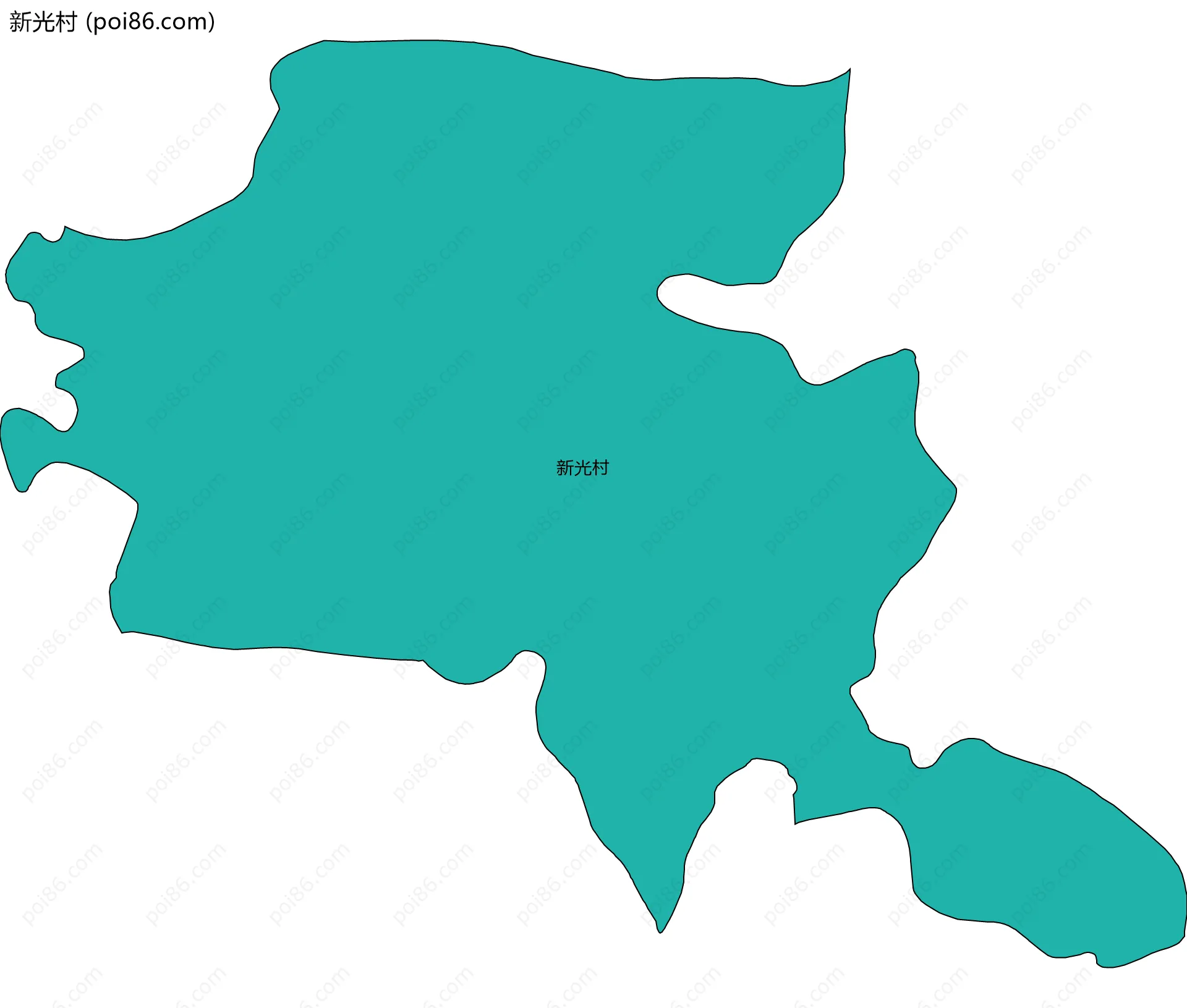 新光村边界地图
