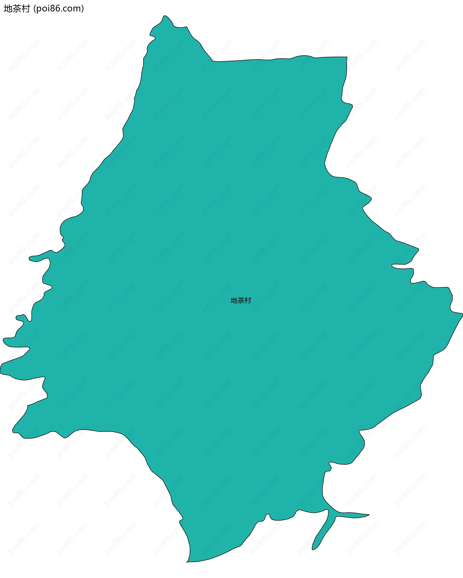 地茶村边界地图