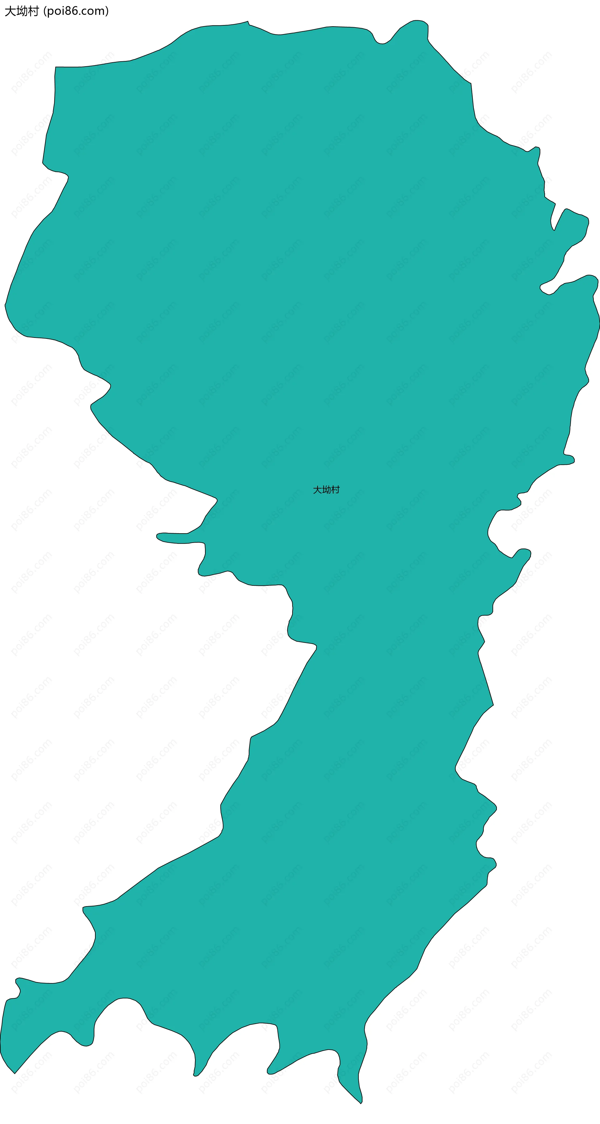 大坳村边界地图