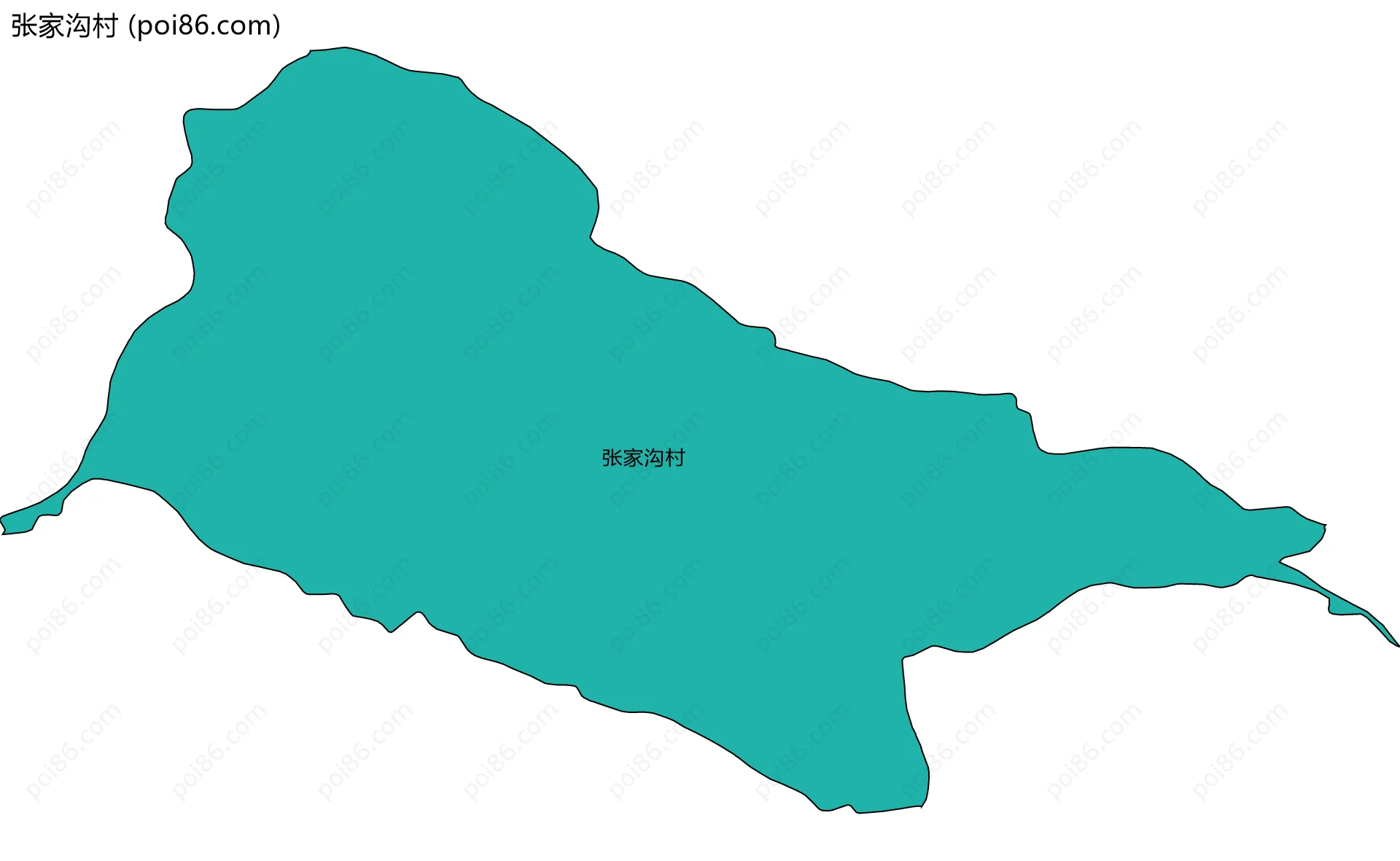 张家沟村边界地图