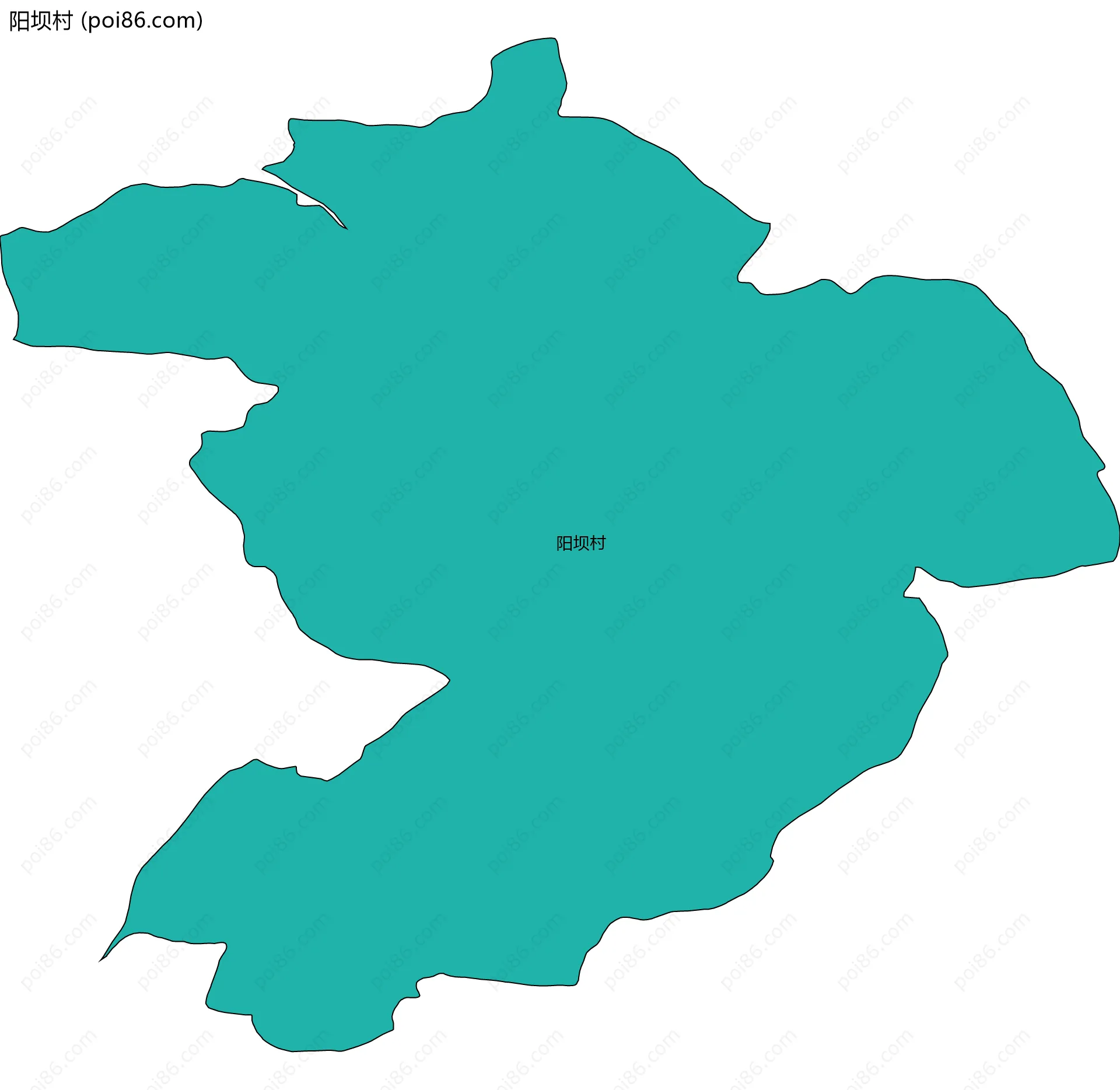 阳坝村边界地图