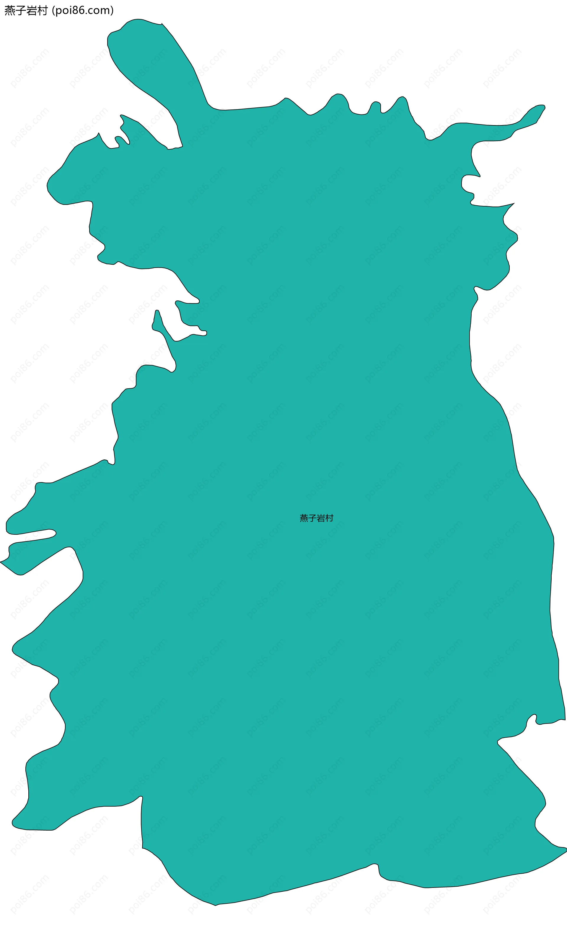 燕子岩村边界地图