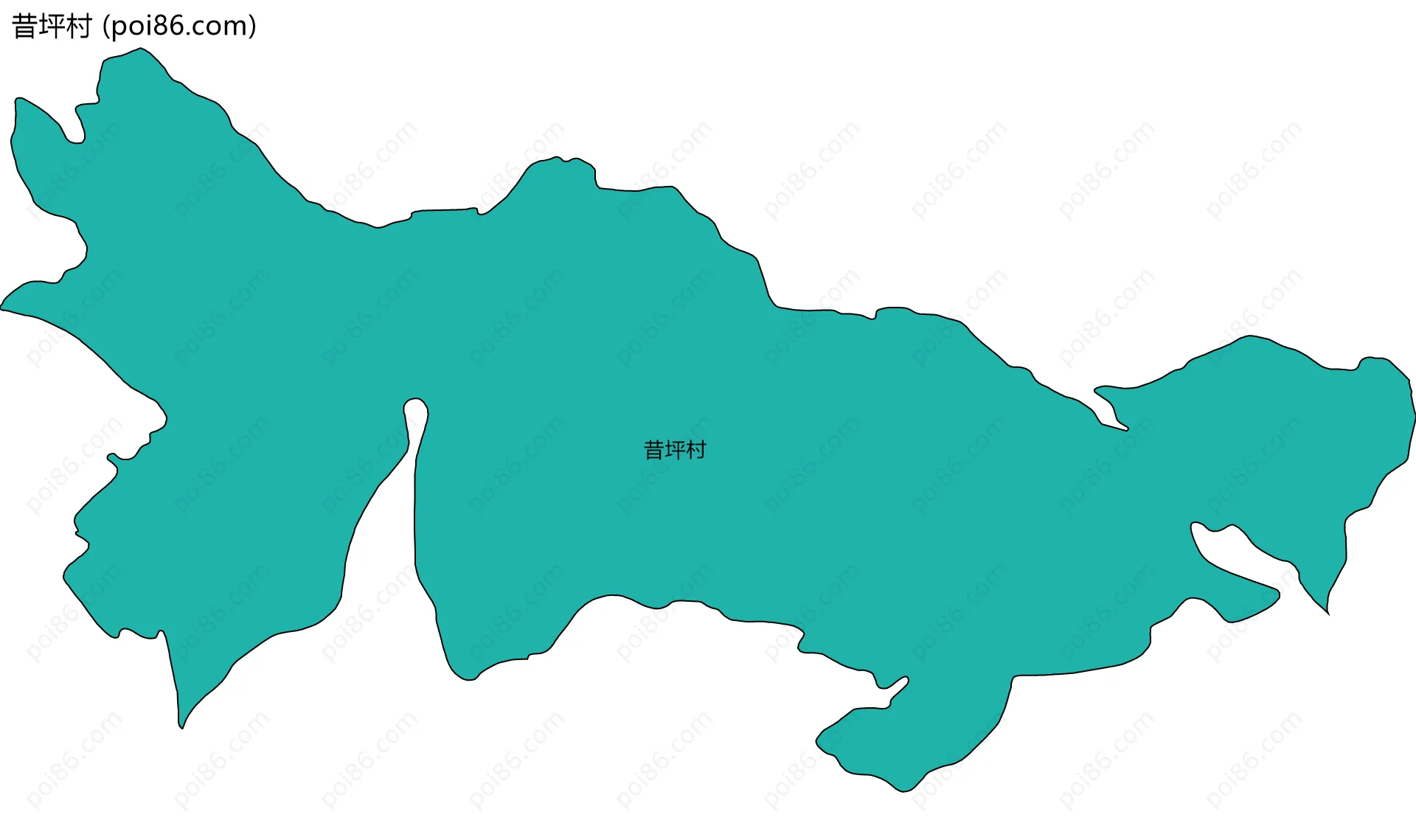 昔坪村边界地图