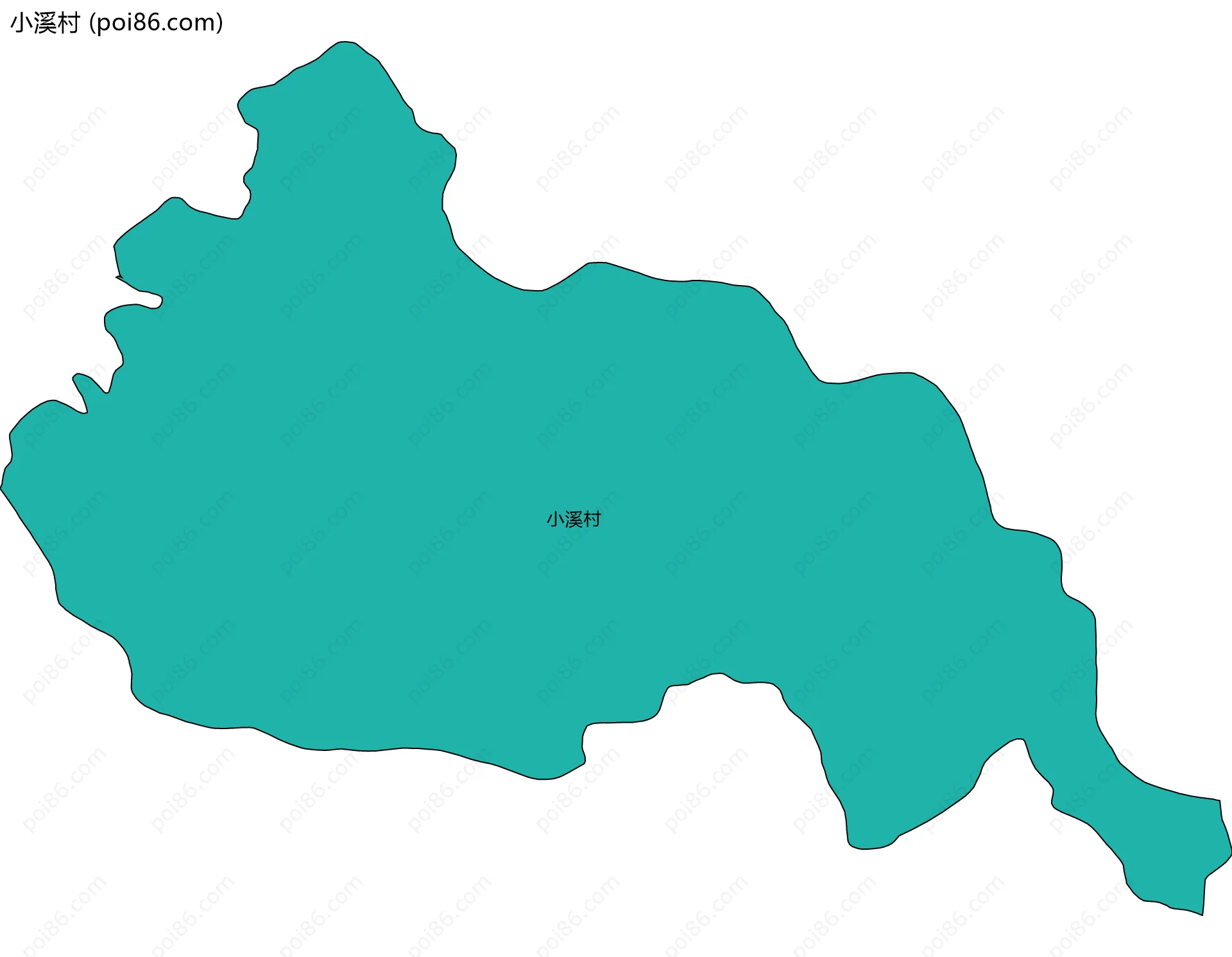 小溪村边界地图