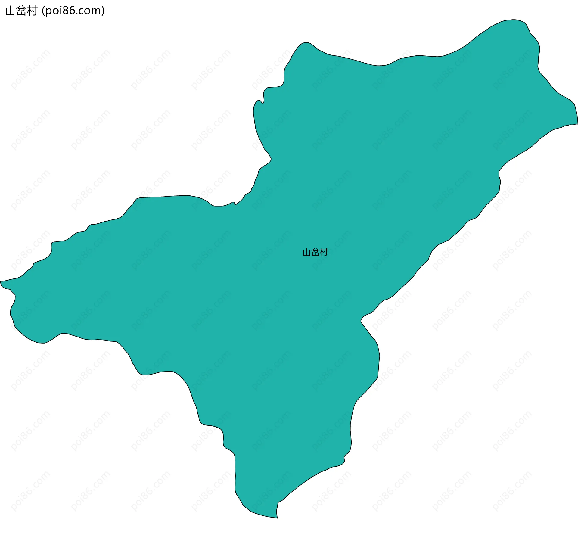山岔村边界地图