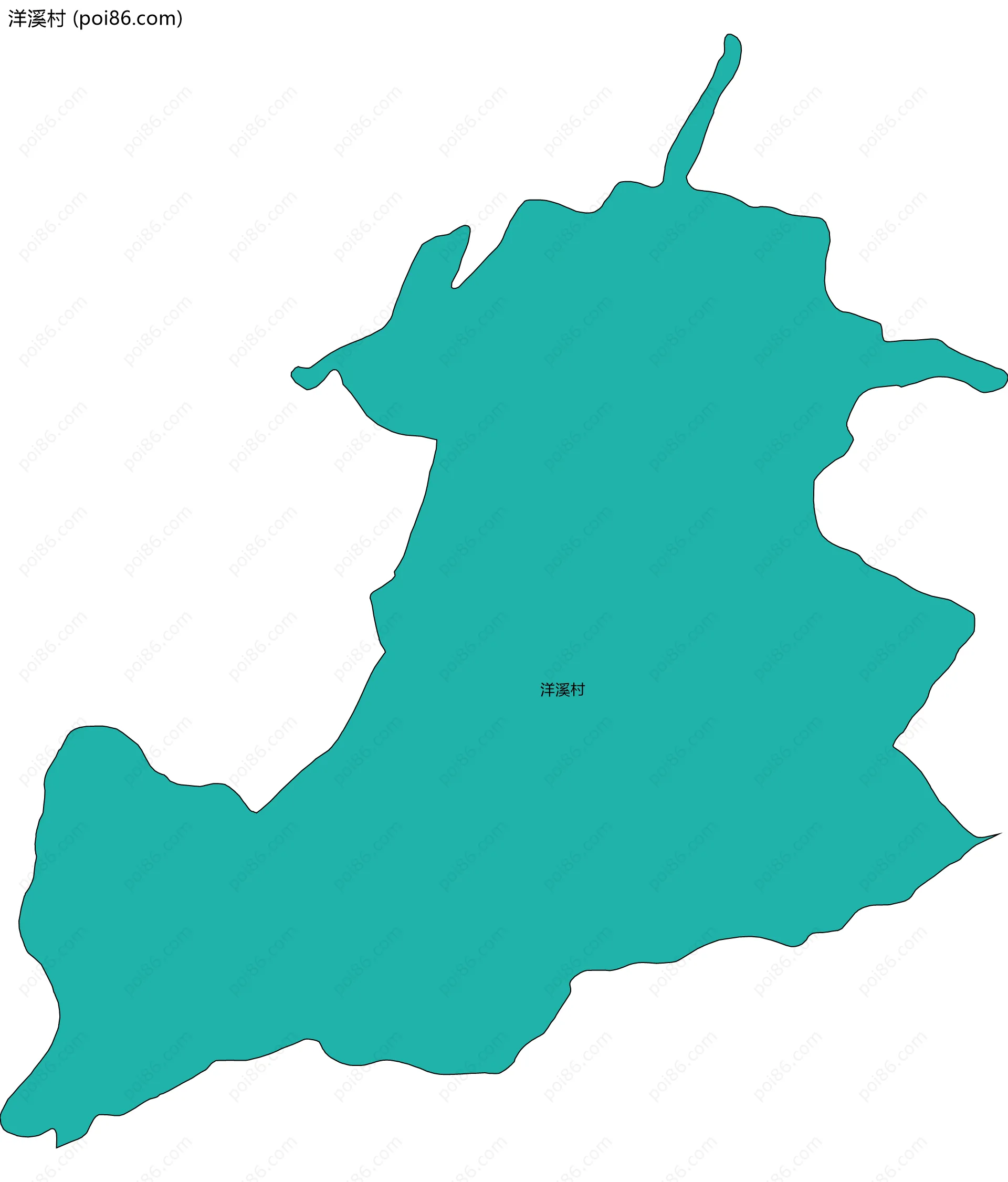 洋溪村边界地图