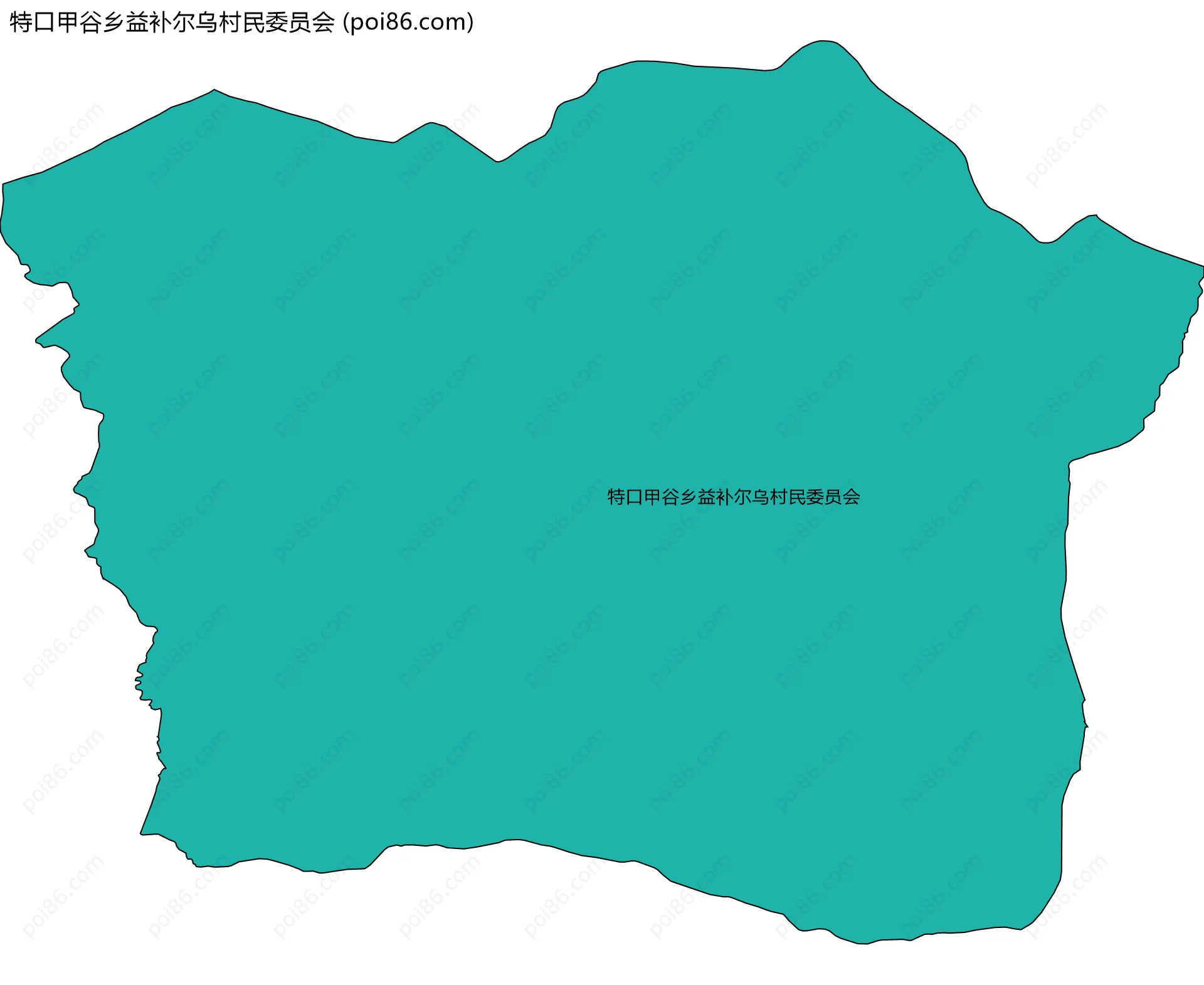特口甲谷乡益补尔乌村民委员会边界地图