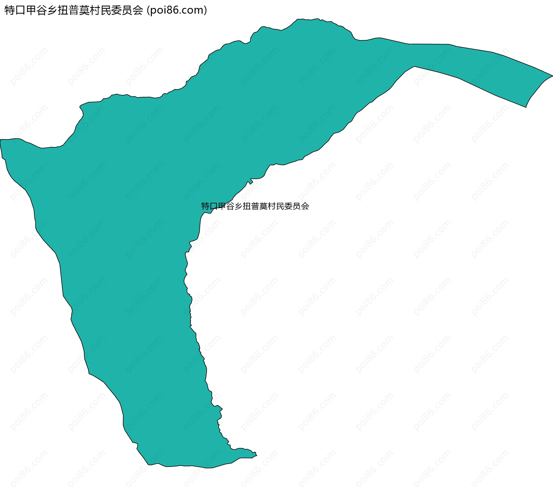 特口甲谷乡扭普莫村民委员会边界地图