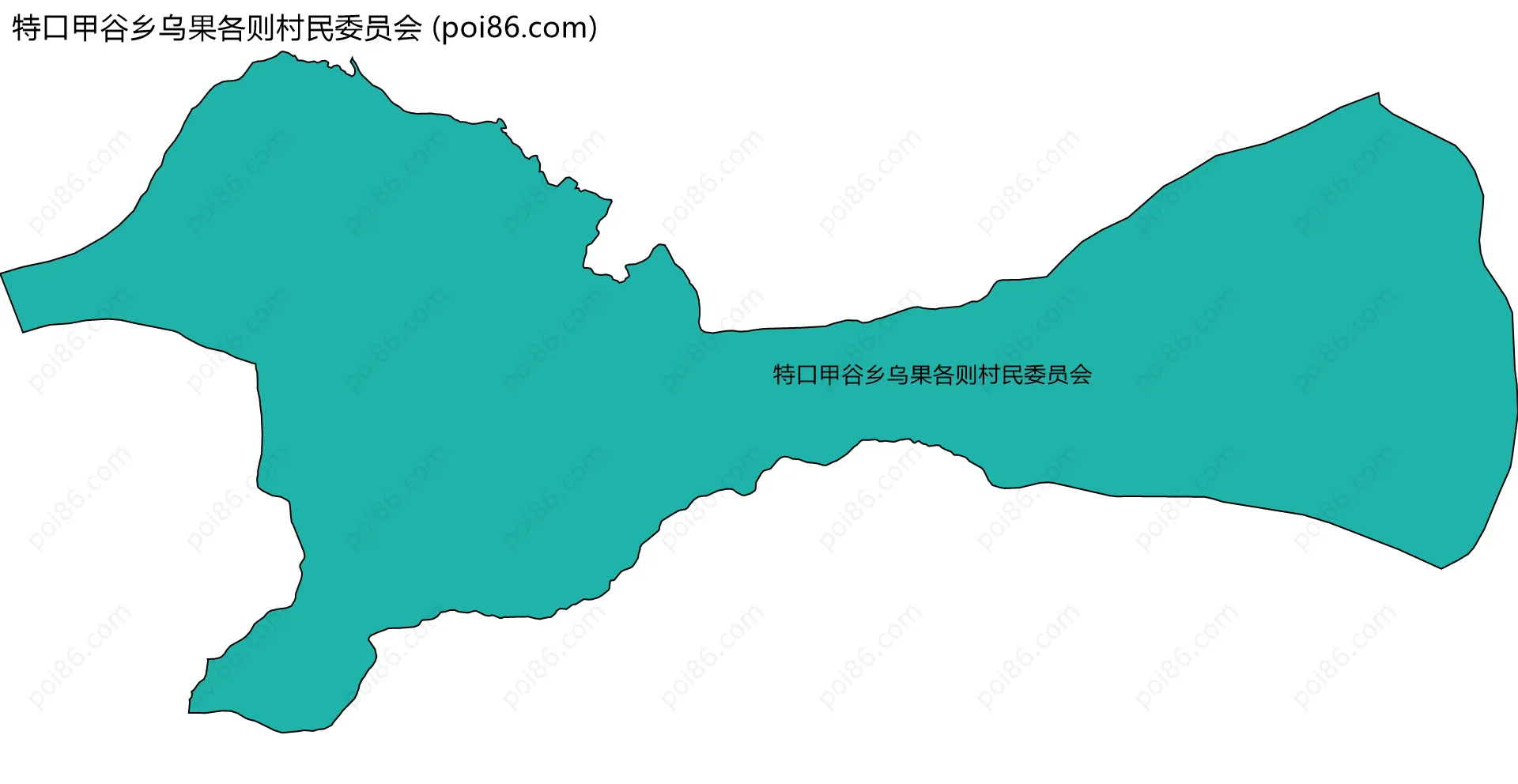 特口甲谷乡乌果各则村民委员会边界地图