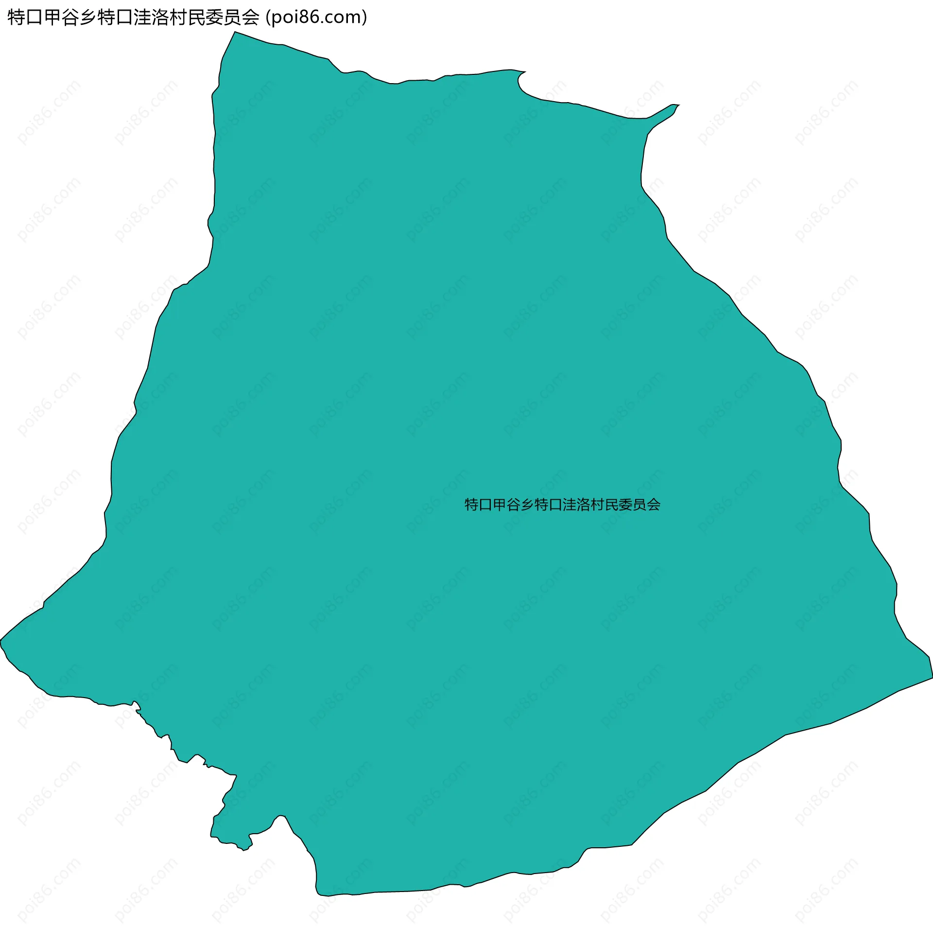 特口甲谷乡特口洼洛村民委员会边界地图