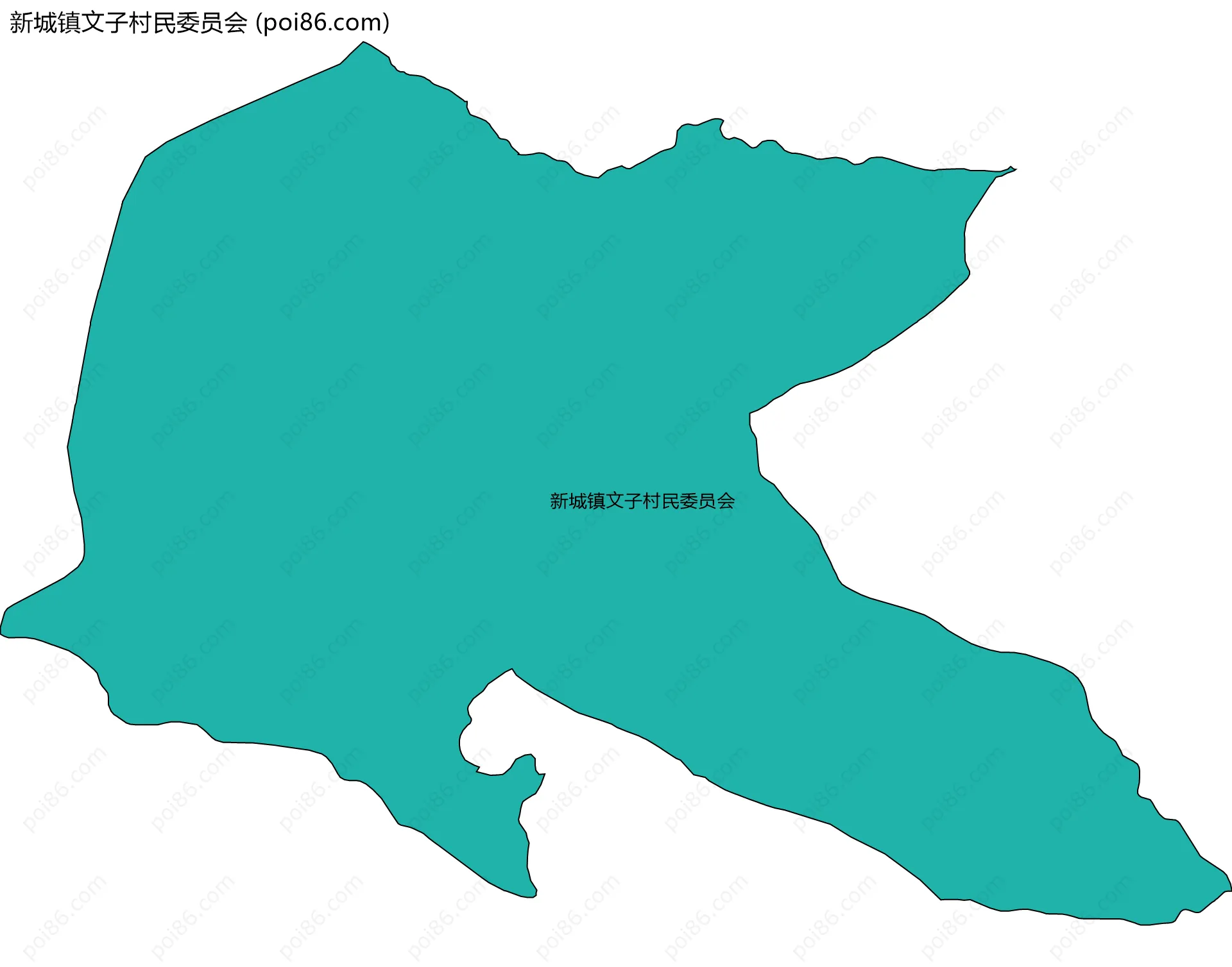 新城镇文子村民委员会边界地图