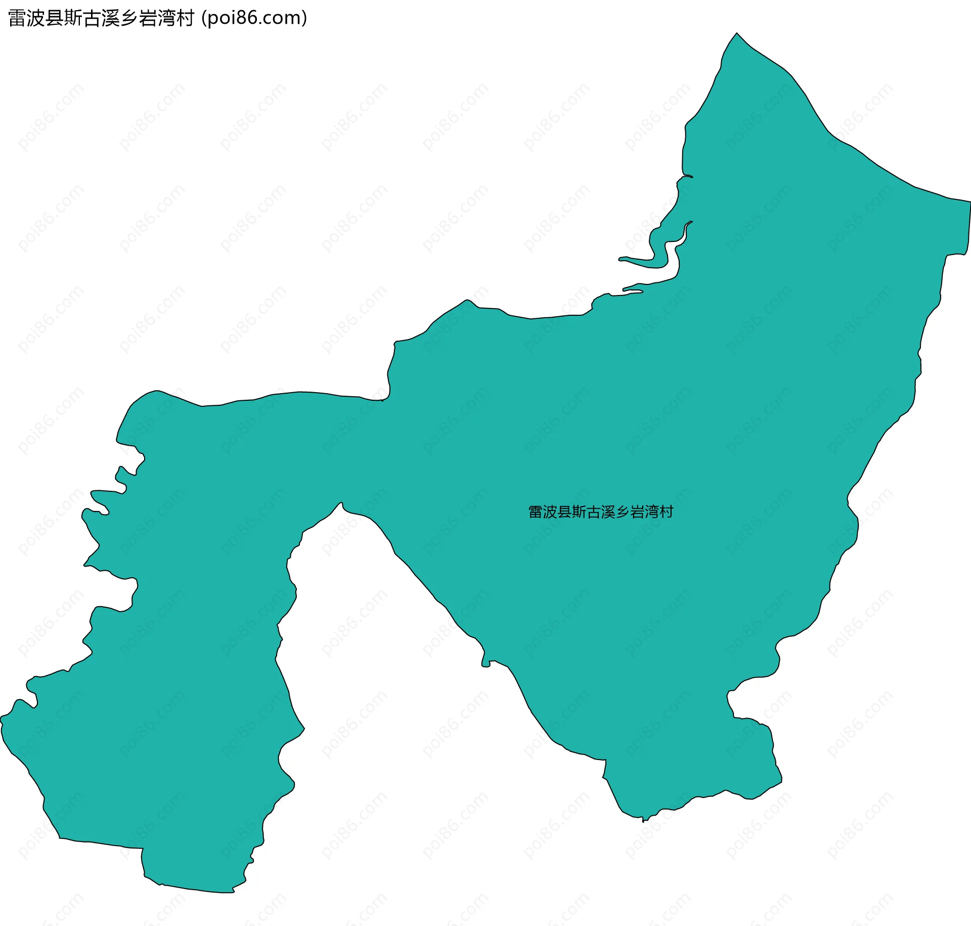 雷波县斯古溪乡岩湾村边界地图