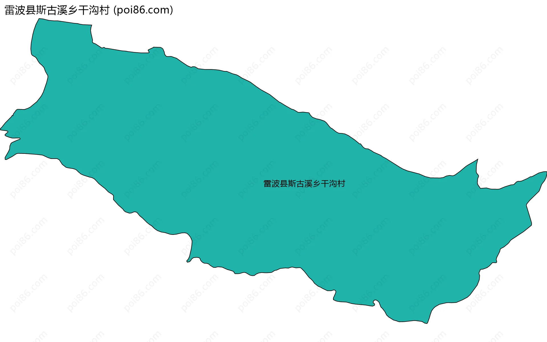 雷波县斯古溪乡干沟村边界地图